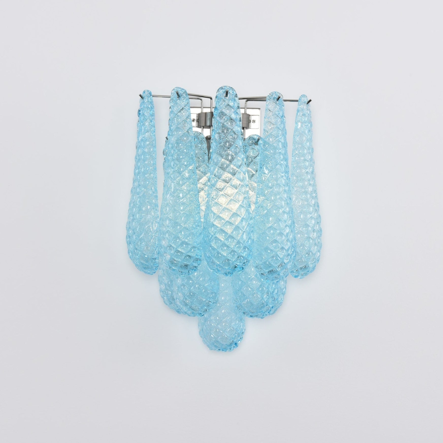 Liorelaria Wall Lamp Pink Teardrop Glass Floral Artistic