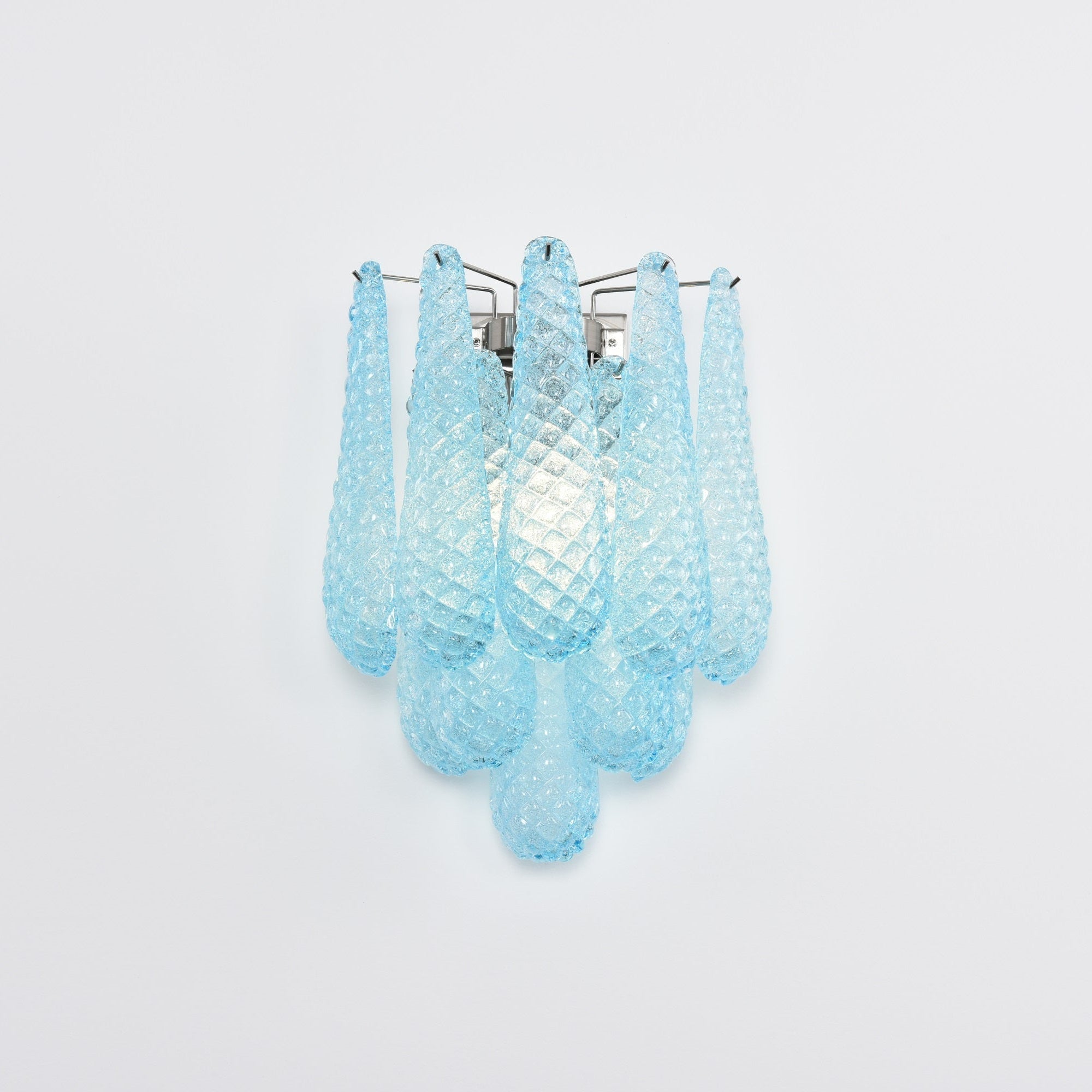 Liorelaria Wall Lamp Pink Teardrop Glass Floral Artistic