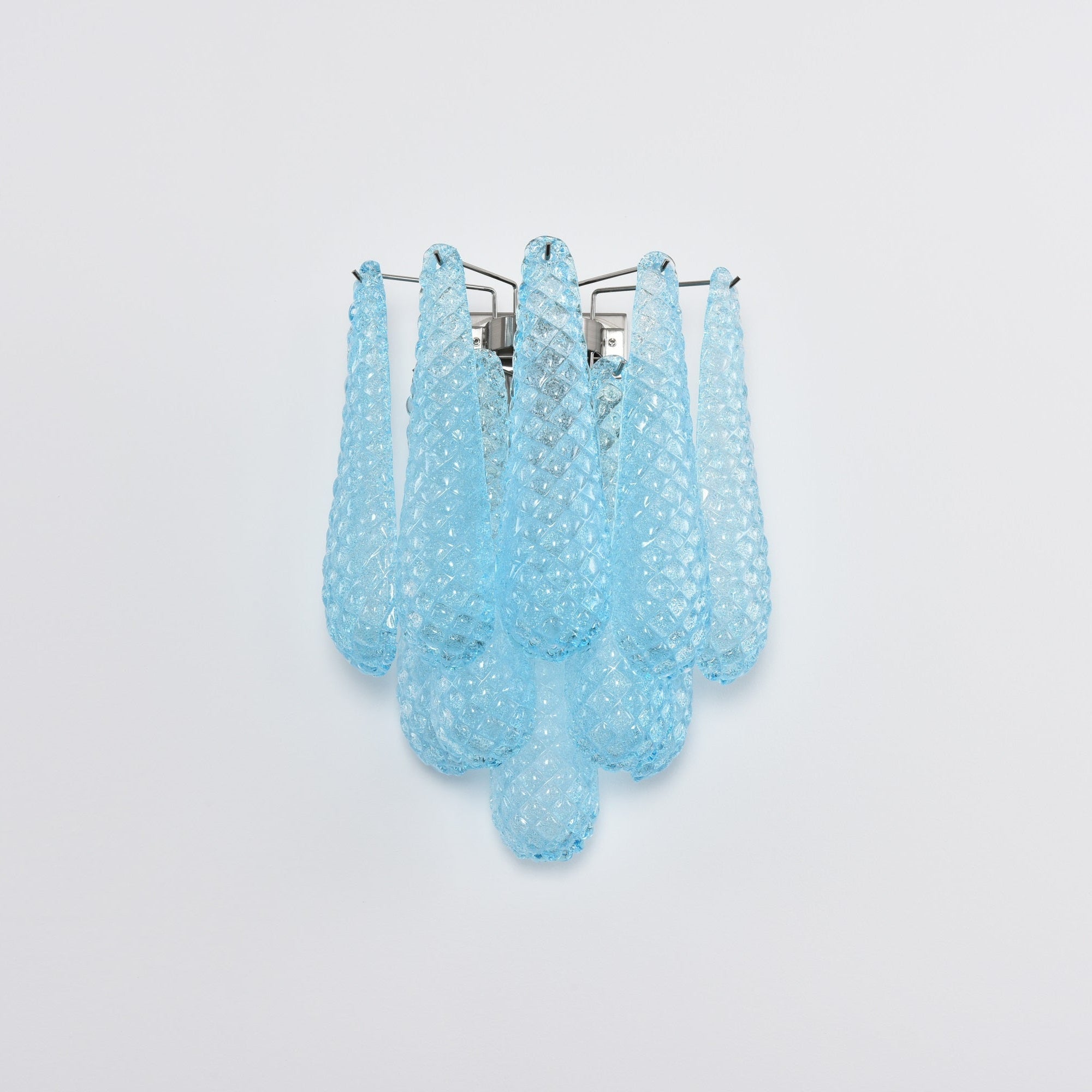 Liorelaria Wall Lamp Pink Teardrop Glass Floral Artistic