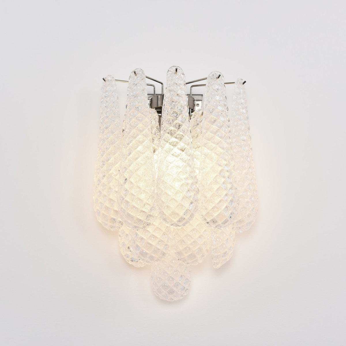 Liorelaria Wall Lamp Pink Teardrop Glass Floral Artistic