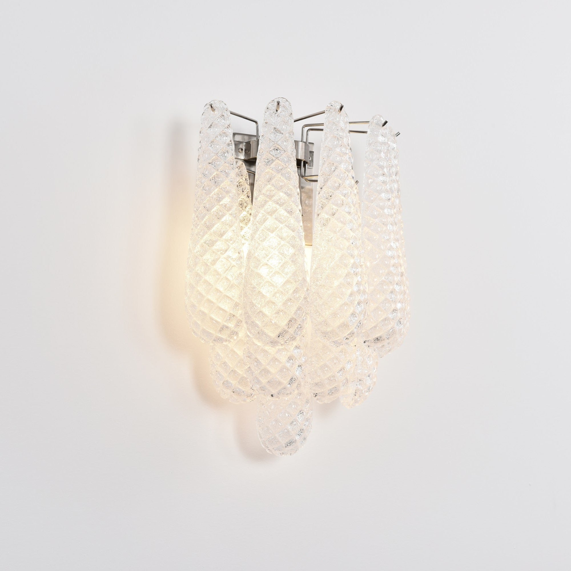 Liorelaria Wall Lamp Pink Teardrop Glass Floral Artistic