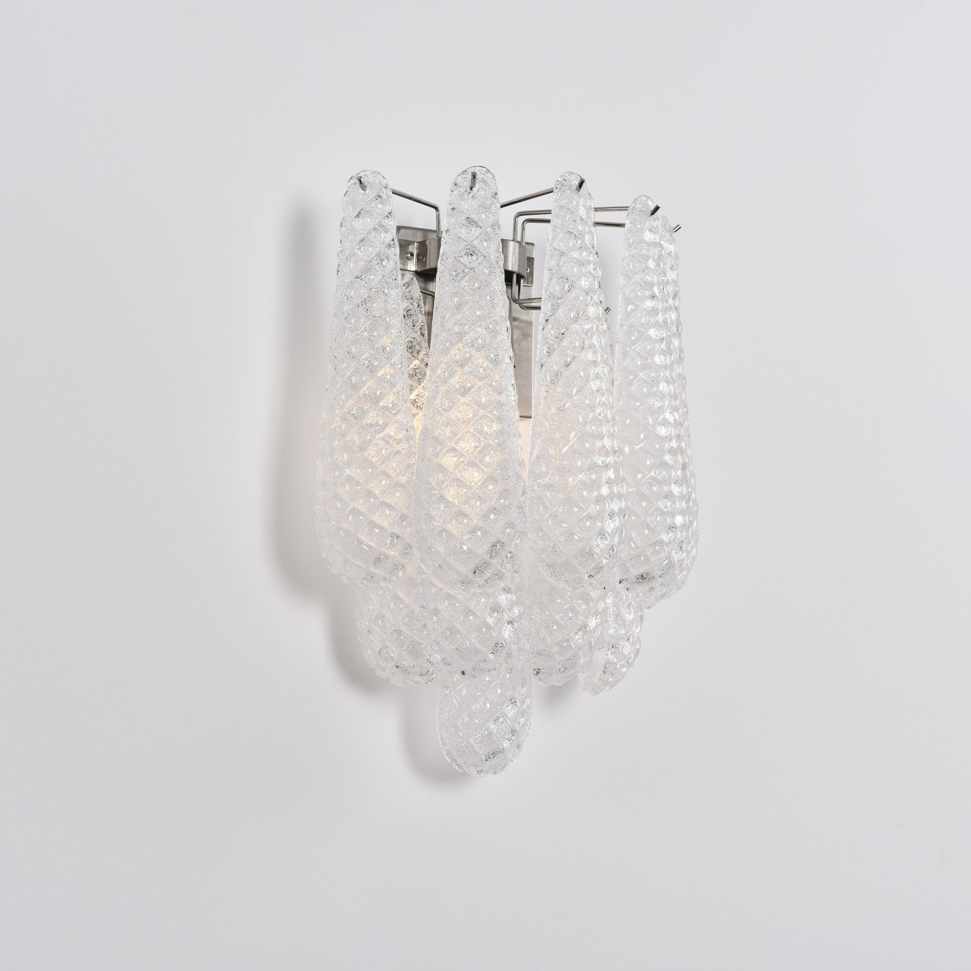 Liorelaria Wall Lamp Pink Teardrop Glass Floral Artistic