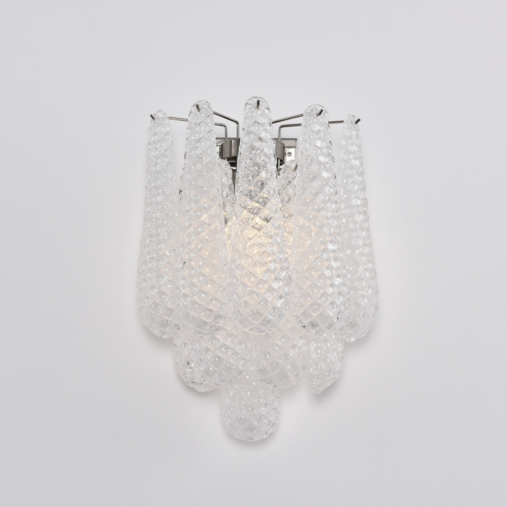 Liorelaria Wall Lamp Pink Teardrop Glass Floral Artistic