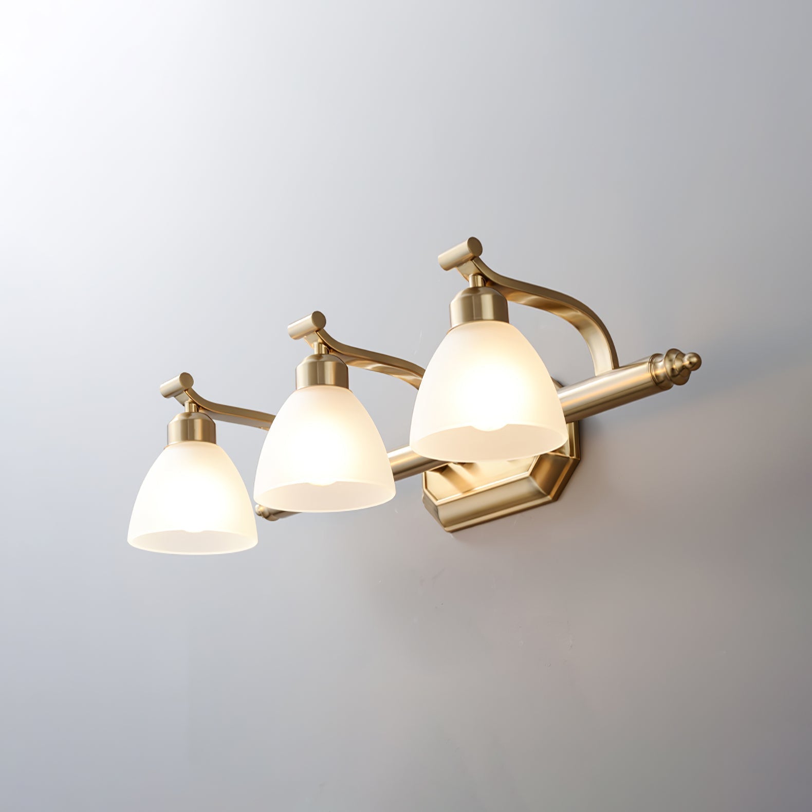 Colaeus Classic Art Bath Glass Wall Light