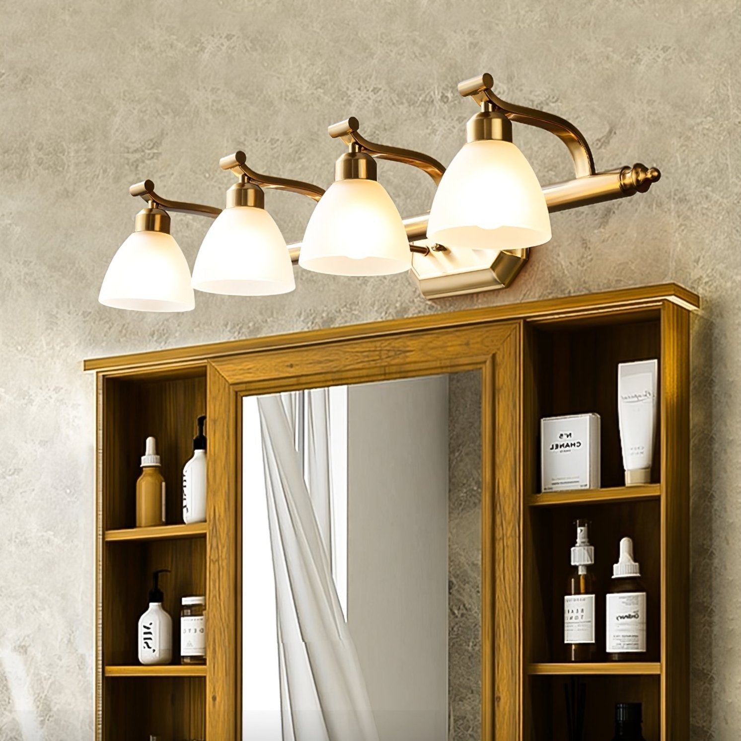 Colaeus Classic Art Bath Glass Wall Light