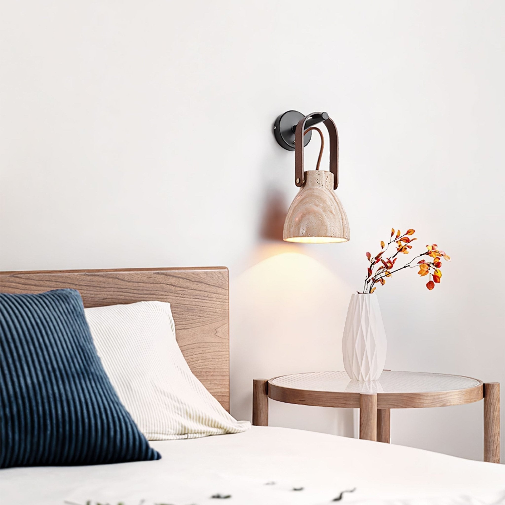 Tarix Travertine Lantern Wall Light