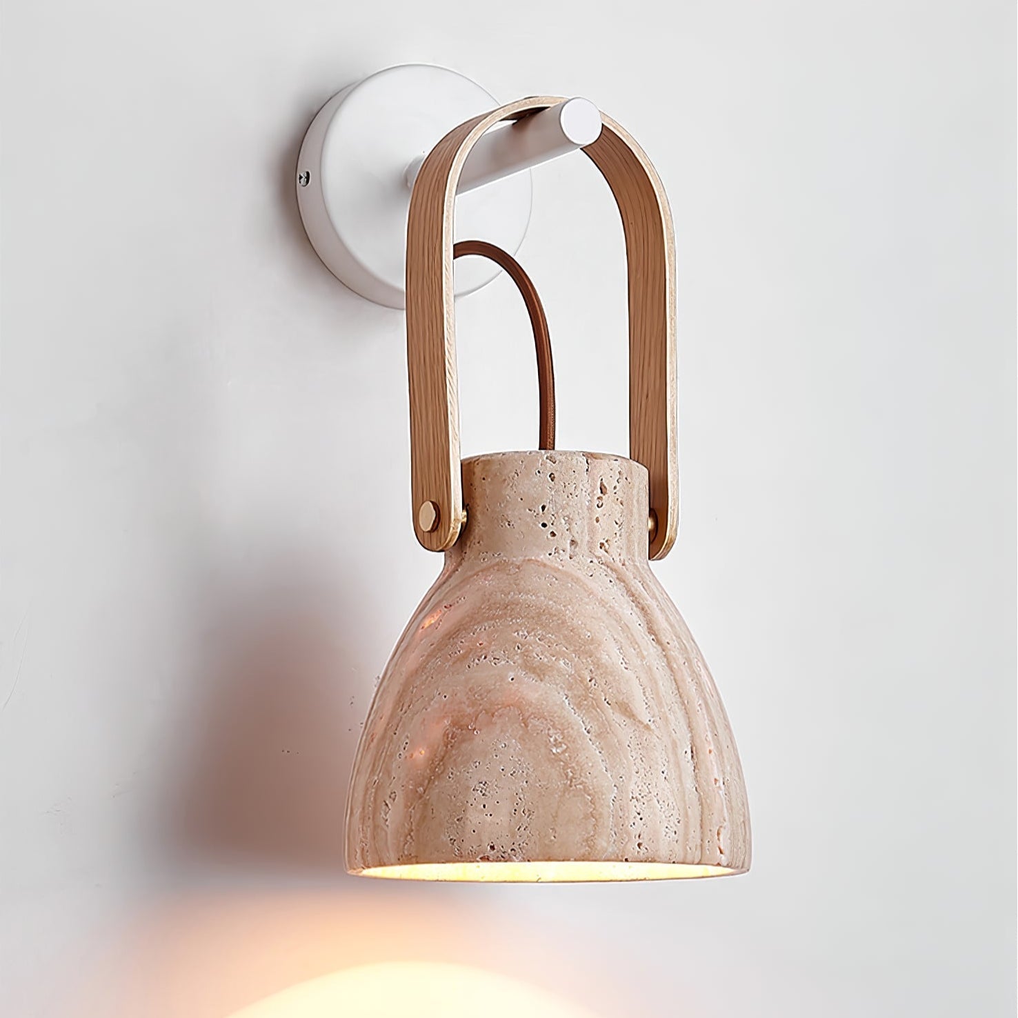 Tarix Travertine Lantern Wall Light