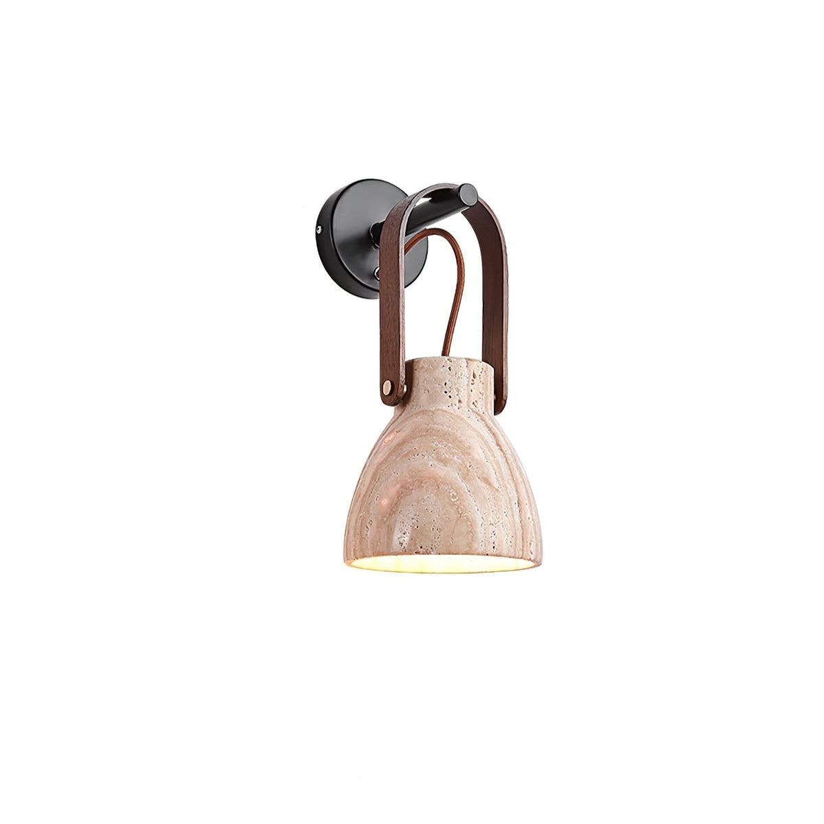 Tarix Travertine Lantern Wall Light