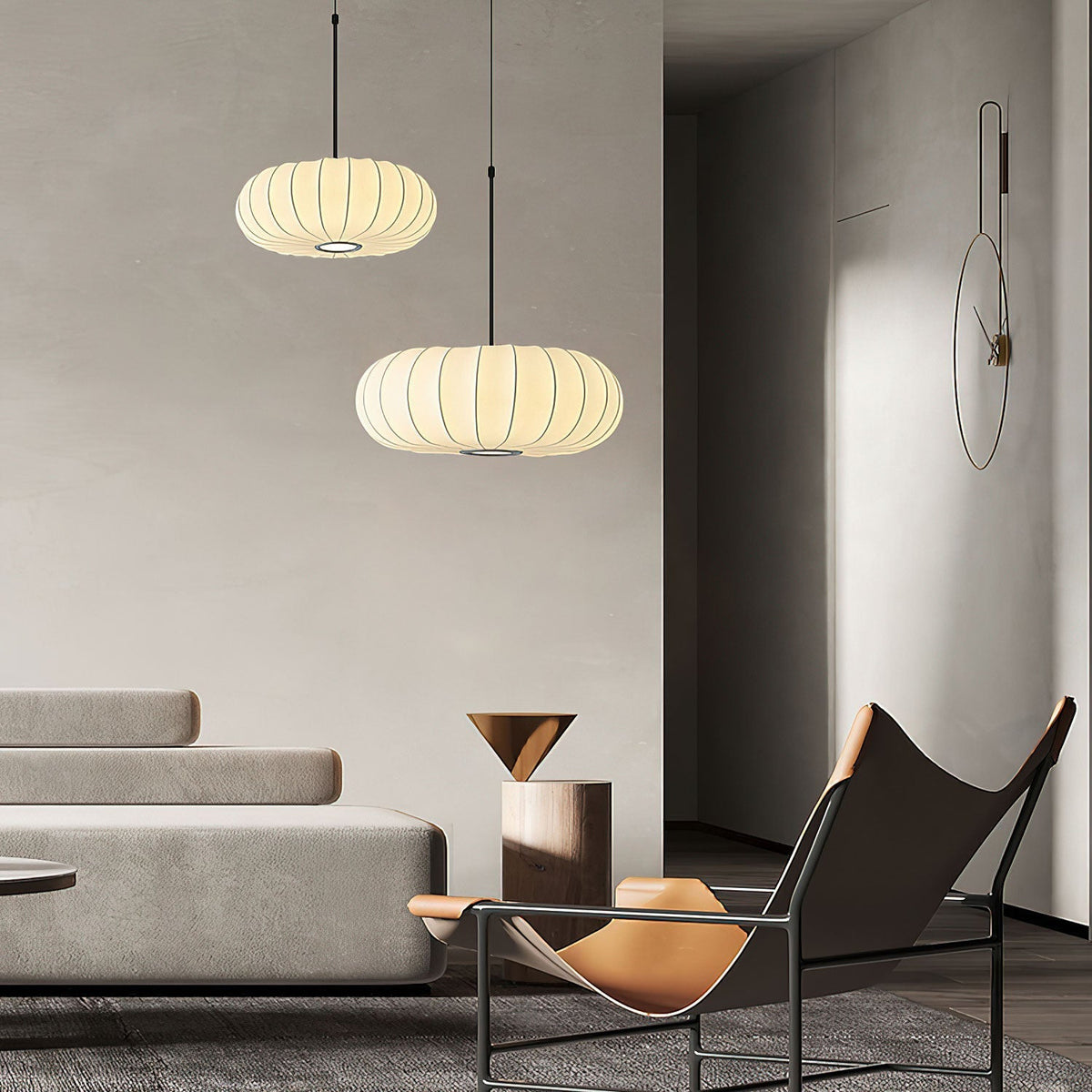 Caedwyn Lantern Silk Pendant Lamp