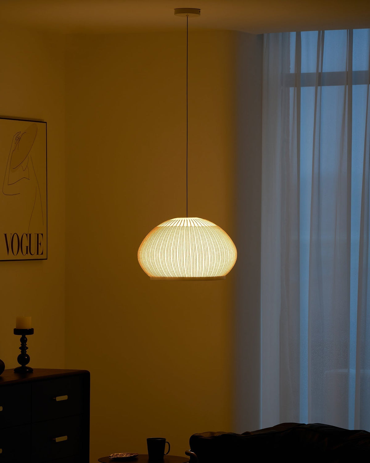 Lineiella Minimalist Fabric Pendant Light