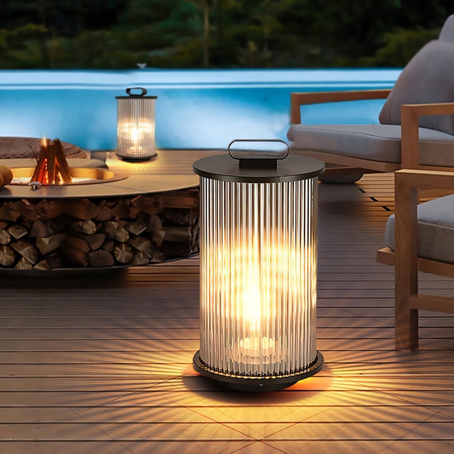 Niri Steel Acrylic Minimalist Floor Lamp