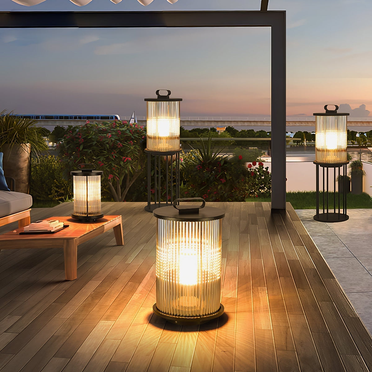 Niri Steel Acrylic Minimalist Floor Lamp
