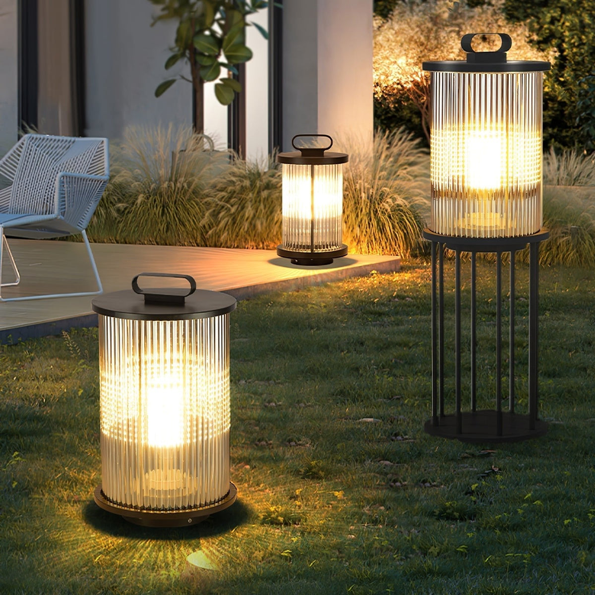 Niri Steel Acrylic Minimalist Floor Lamp