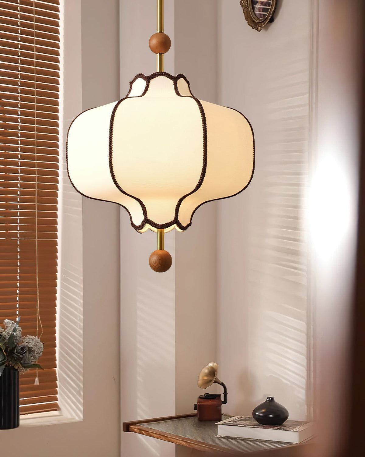 Miralielle Pendant Light Lantern Fabric for Living Room