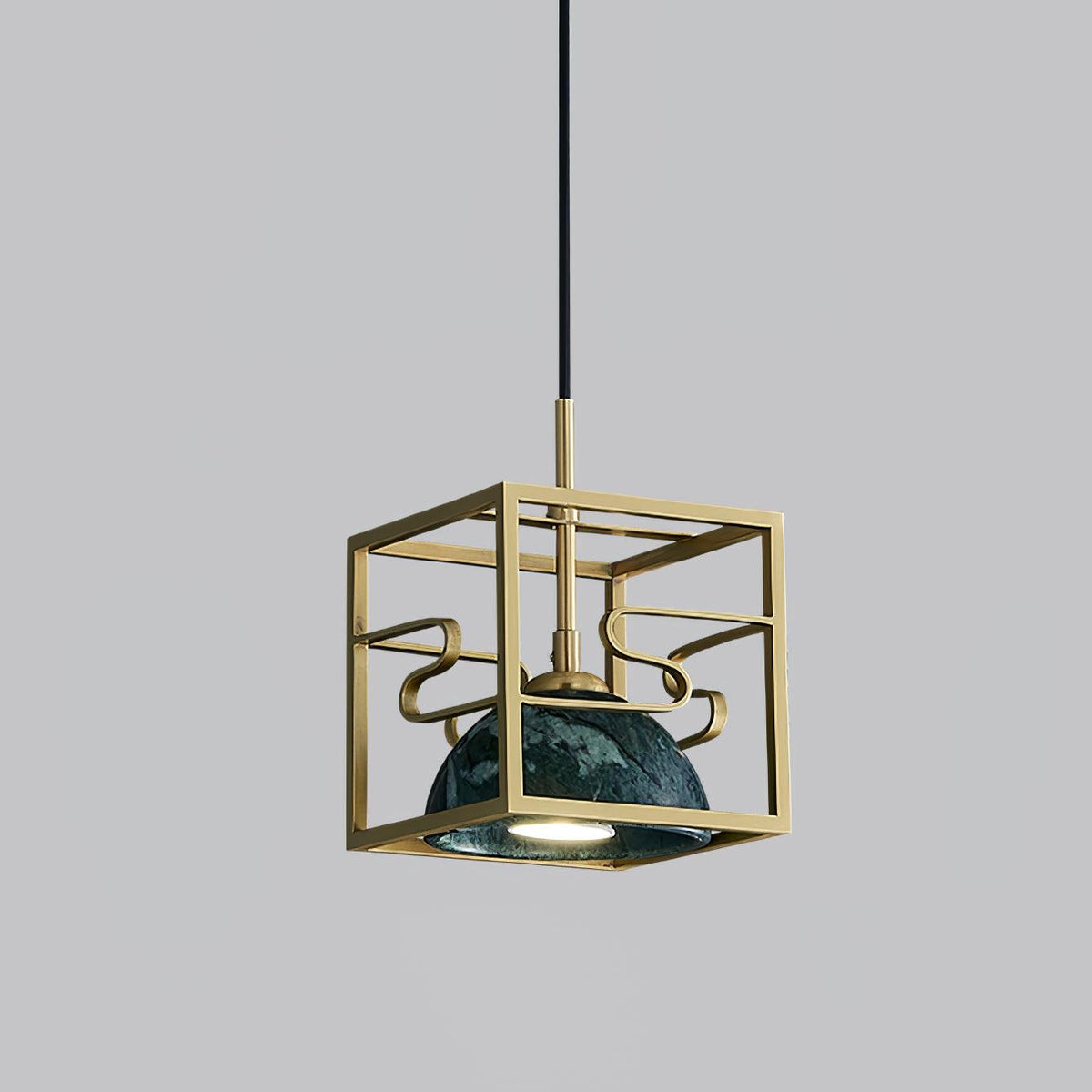 Cubo Modern Brass Pendant Lamp
