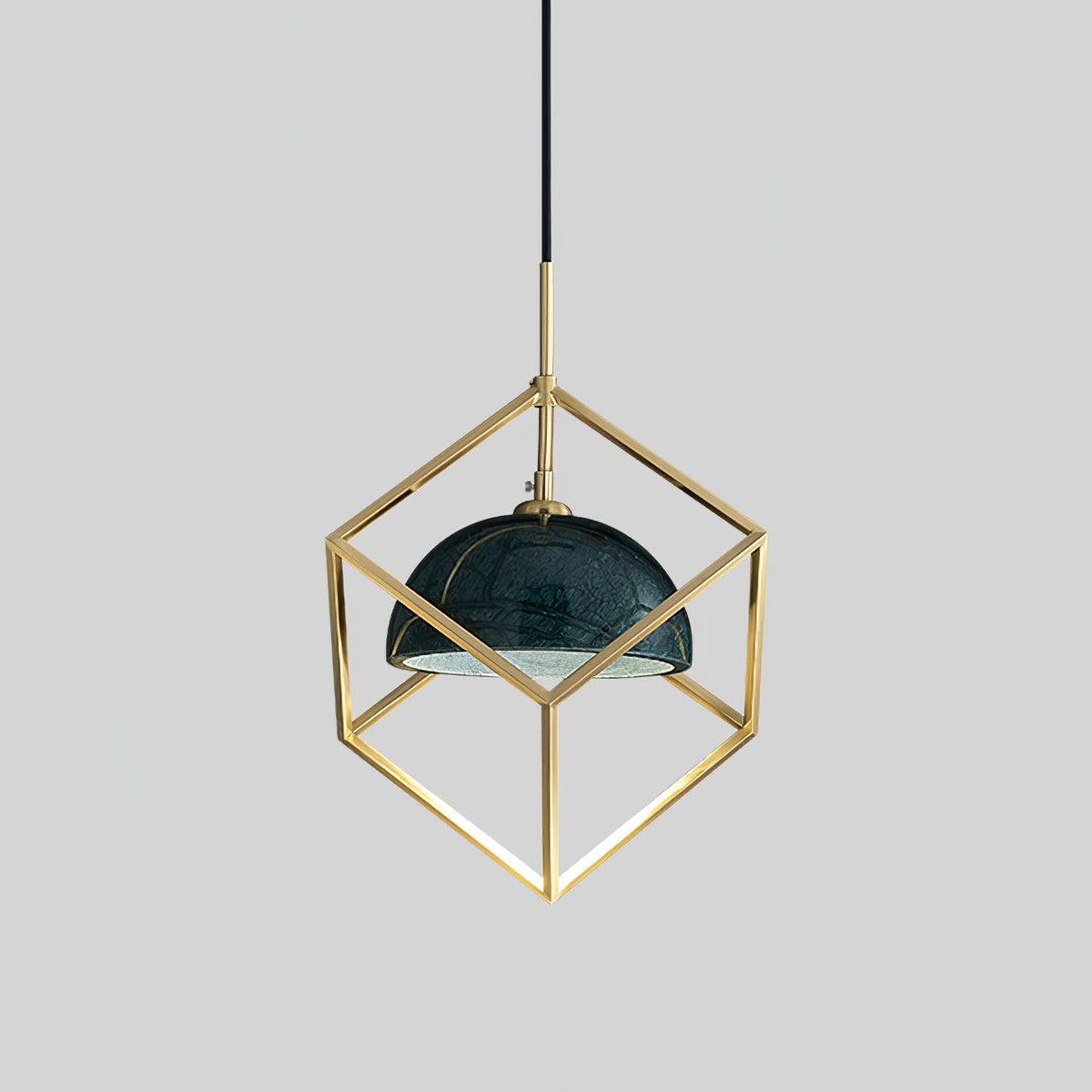 Cubo Modern Brass Pendant Lamp