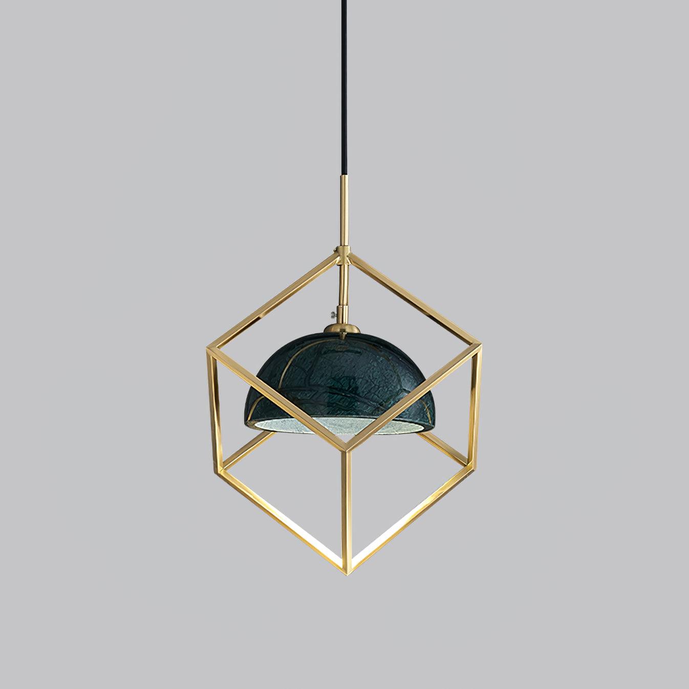 Cubo Modern Brass Pendant Lamp