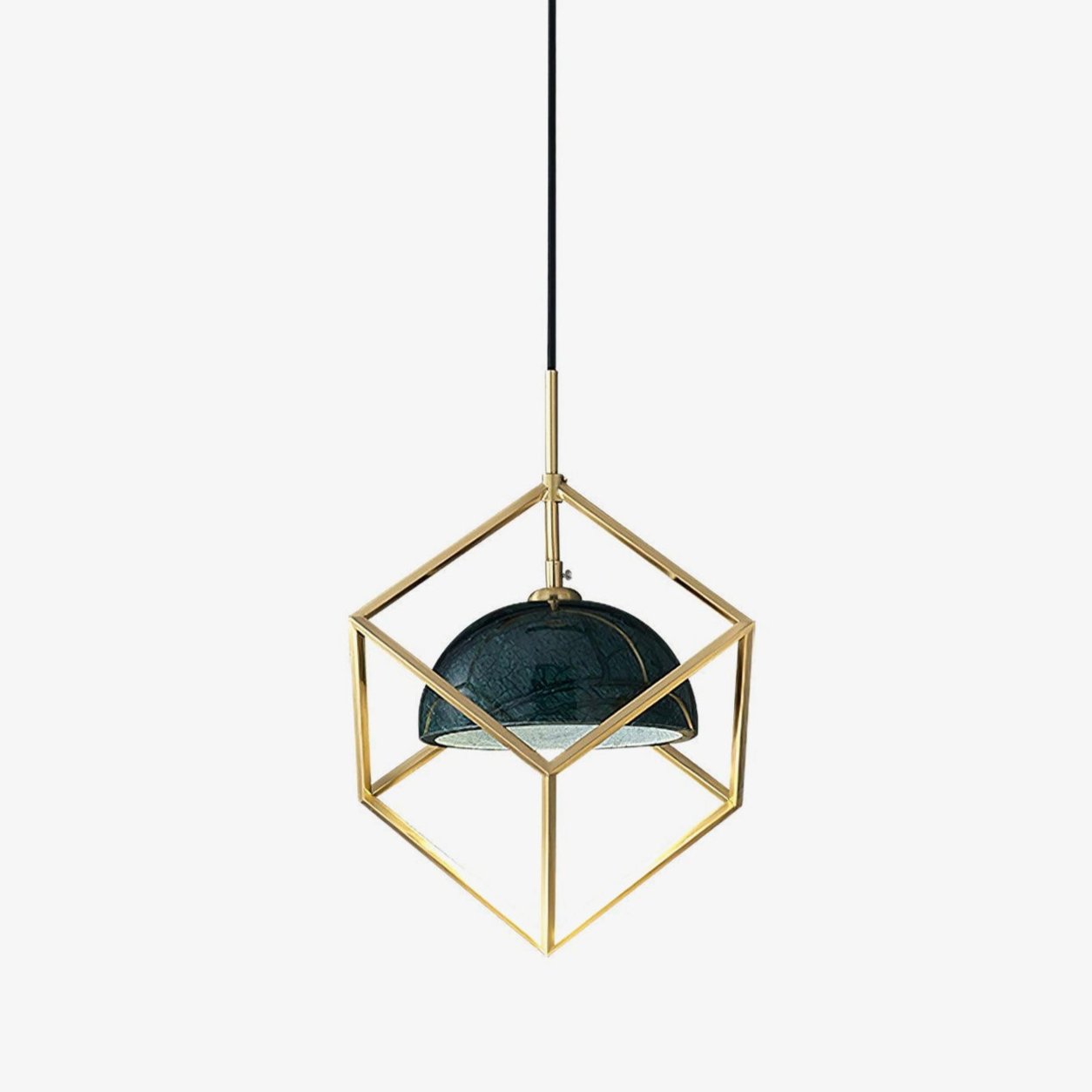 Cubo Modern Brass Pendant Lamp