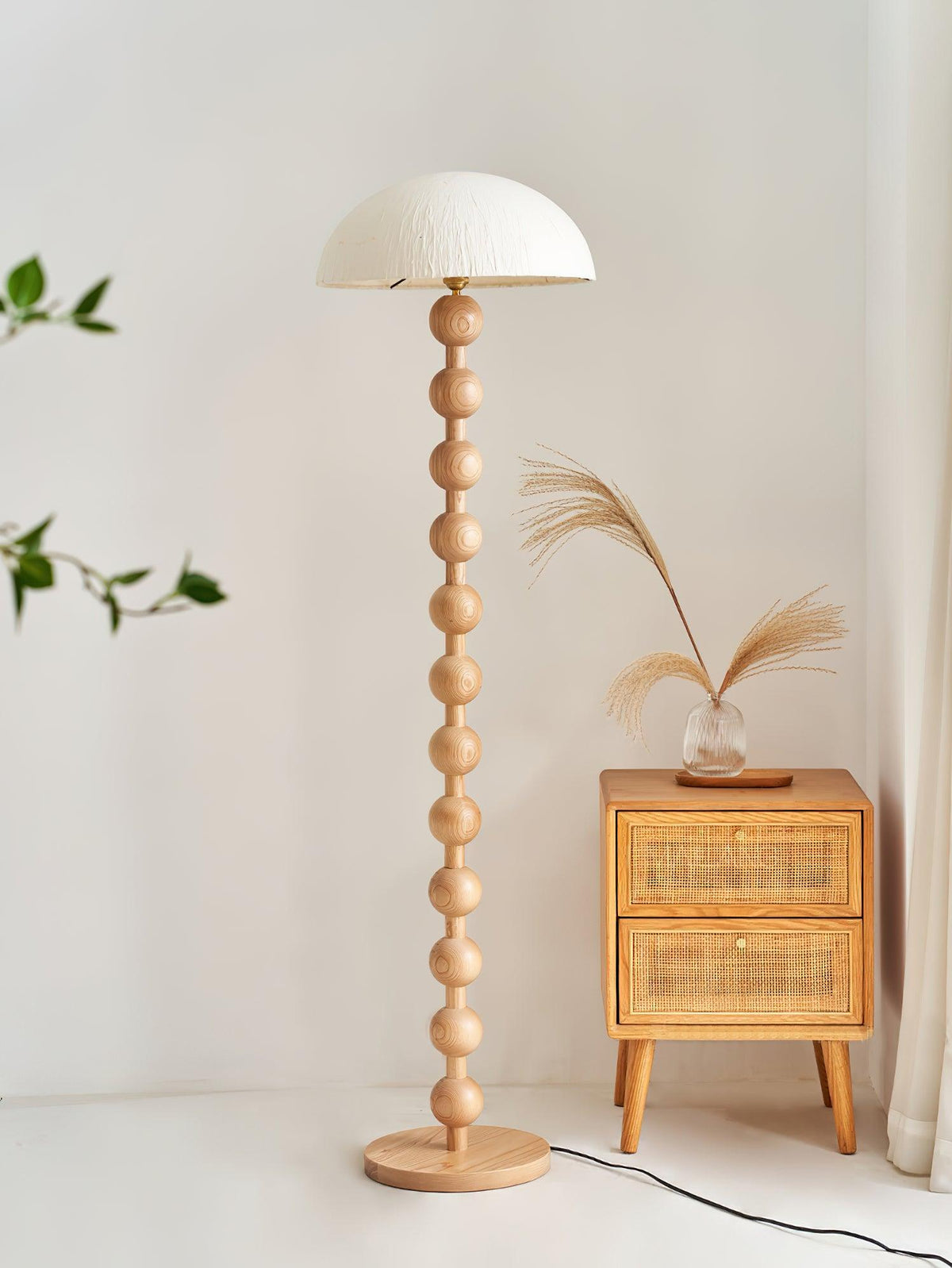 Lyliril Retro Wood Floor Lamp
