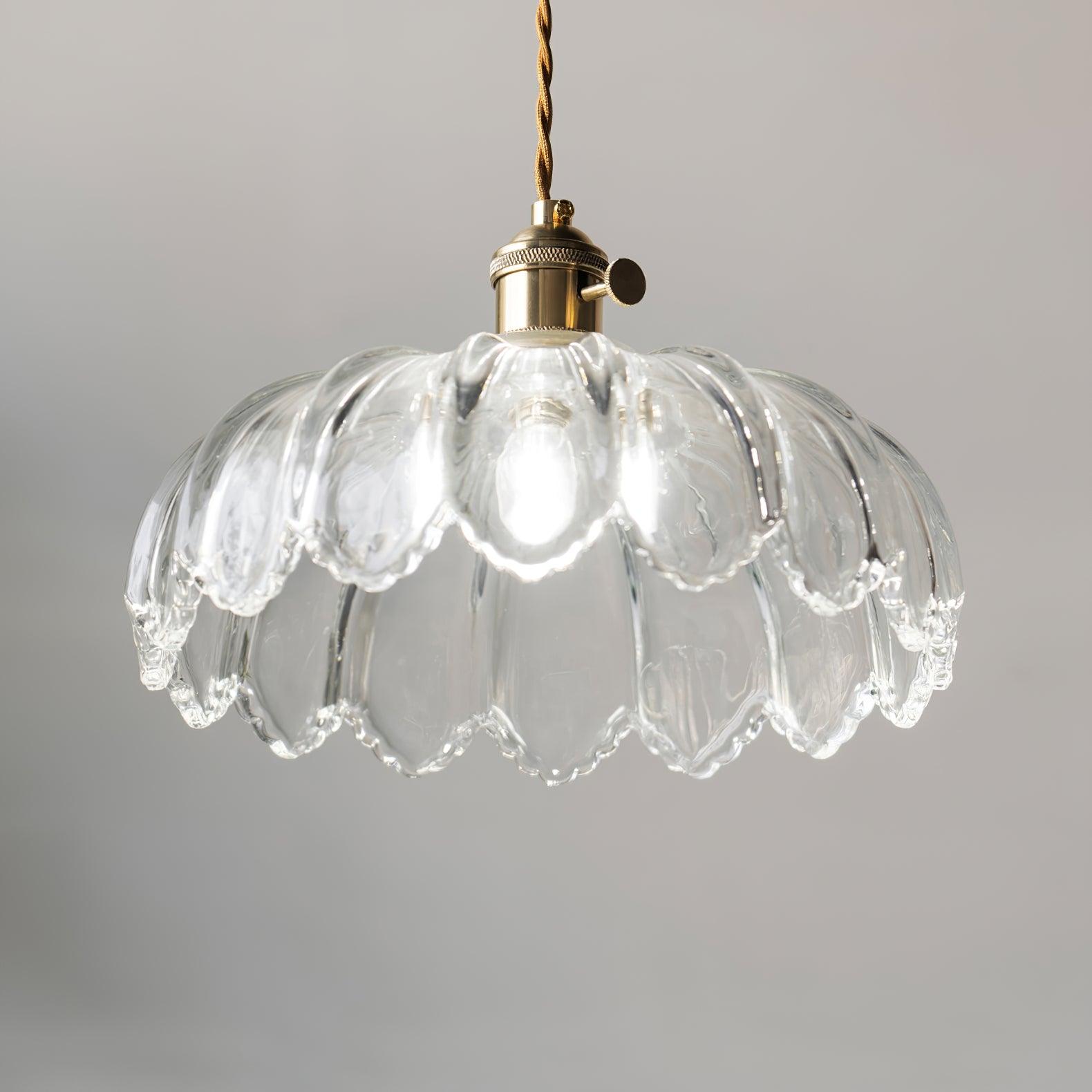 Limea Green Glass Flower Pendant Light - Neutral Decor