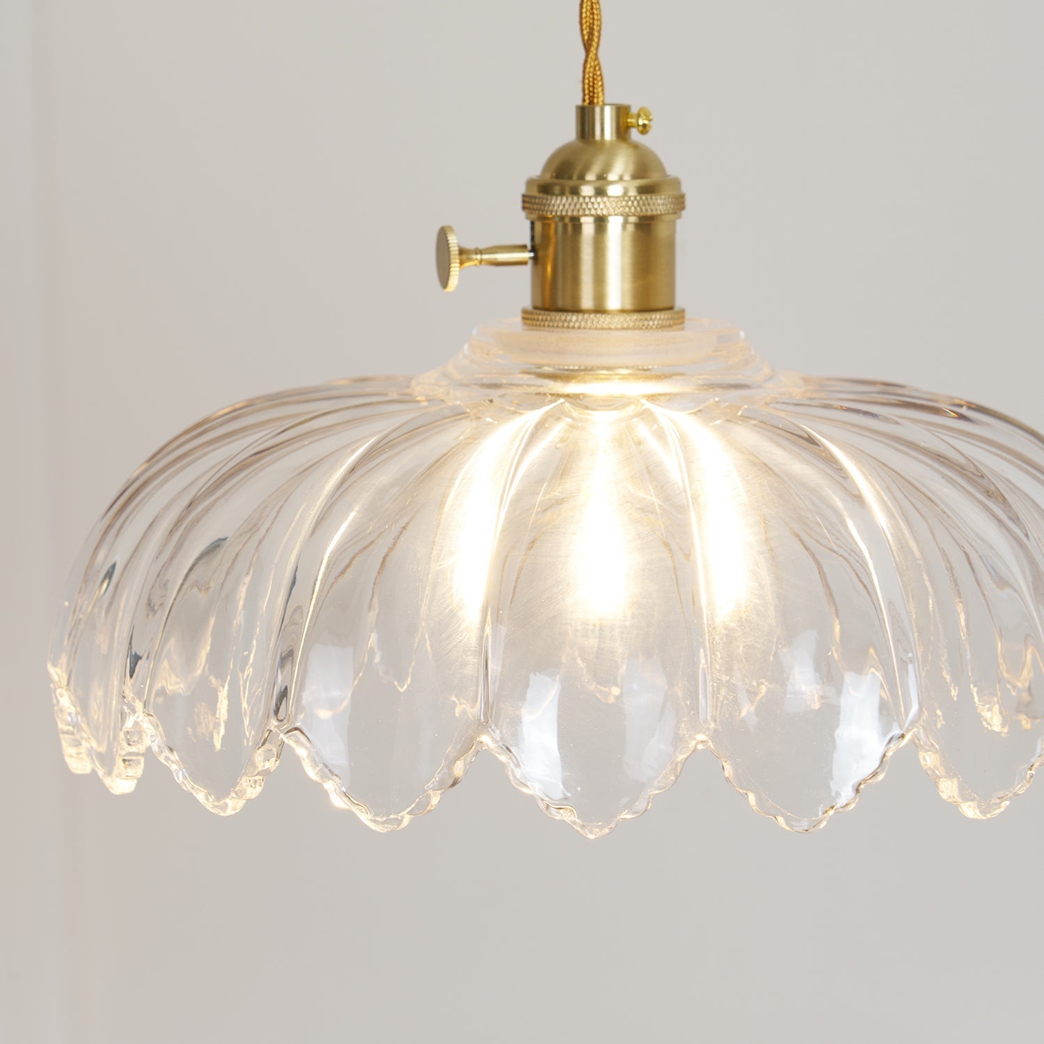 Limea Green Glass Flower Pendant Light - Neutral Decor