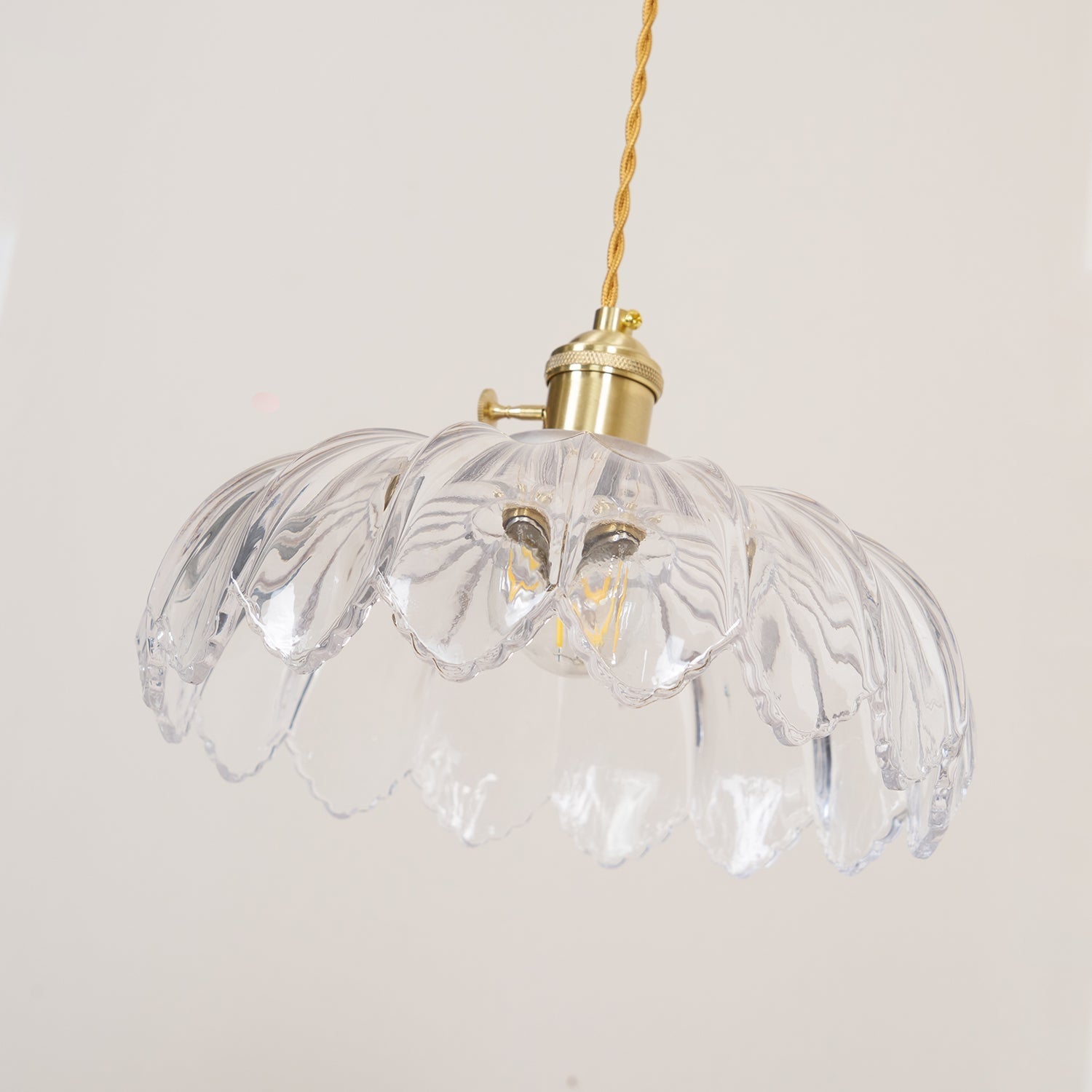 Limea Green Glass Flower Pendant Light - Neutral Decor