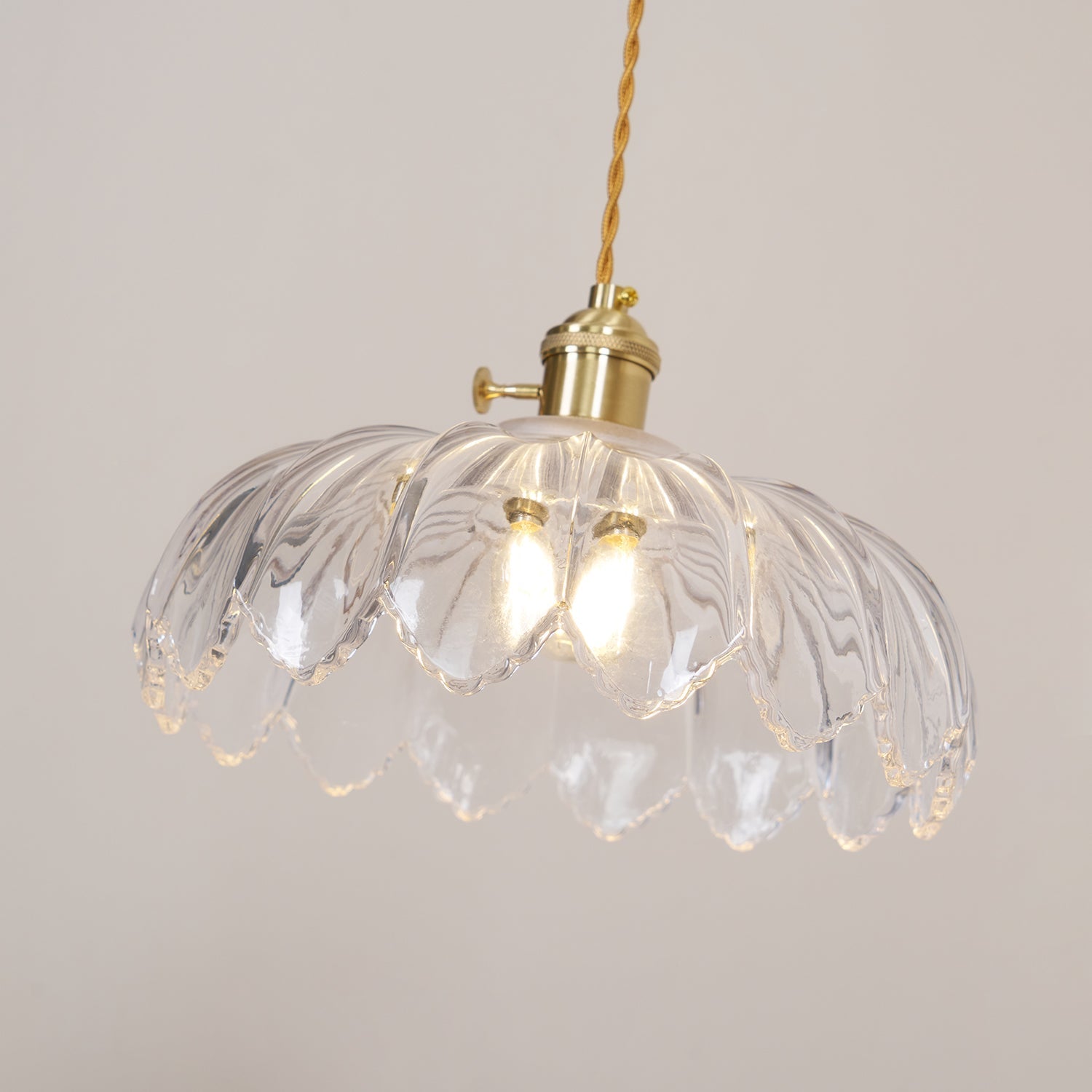 Limea Green Glass Flower Pendant Light - Neutral Decor