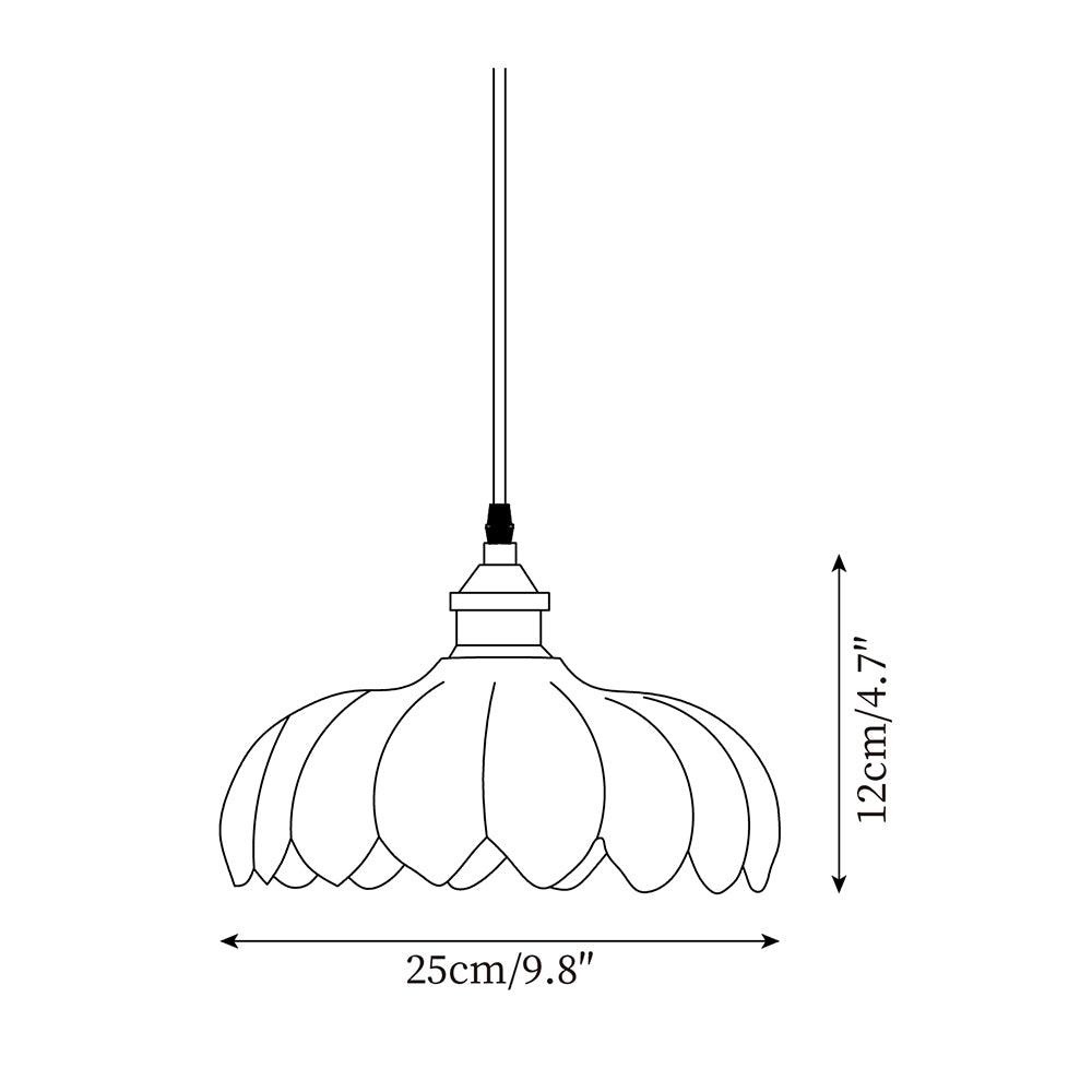 Limea Green Glass Flower Pendant Light - Neutral Decor