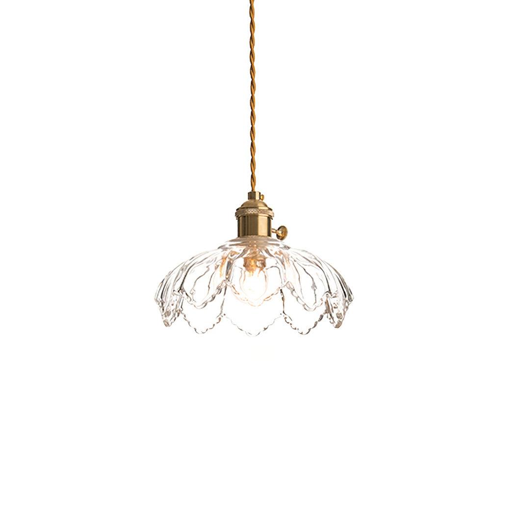Limea Green Glass Flower Pendant Light - Neutral Decor