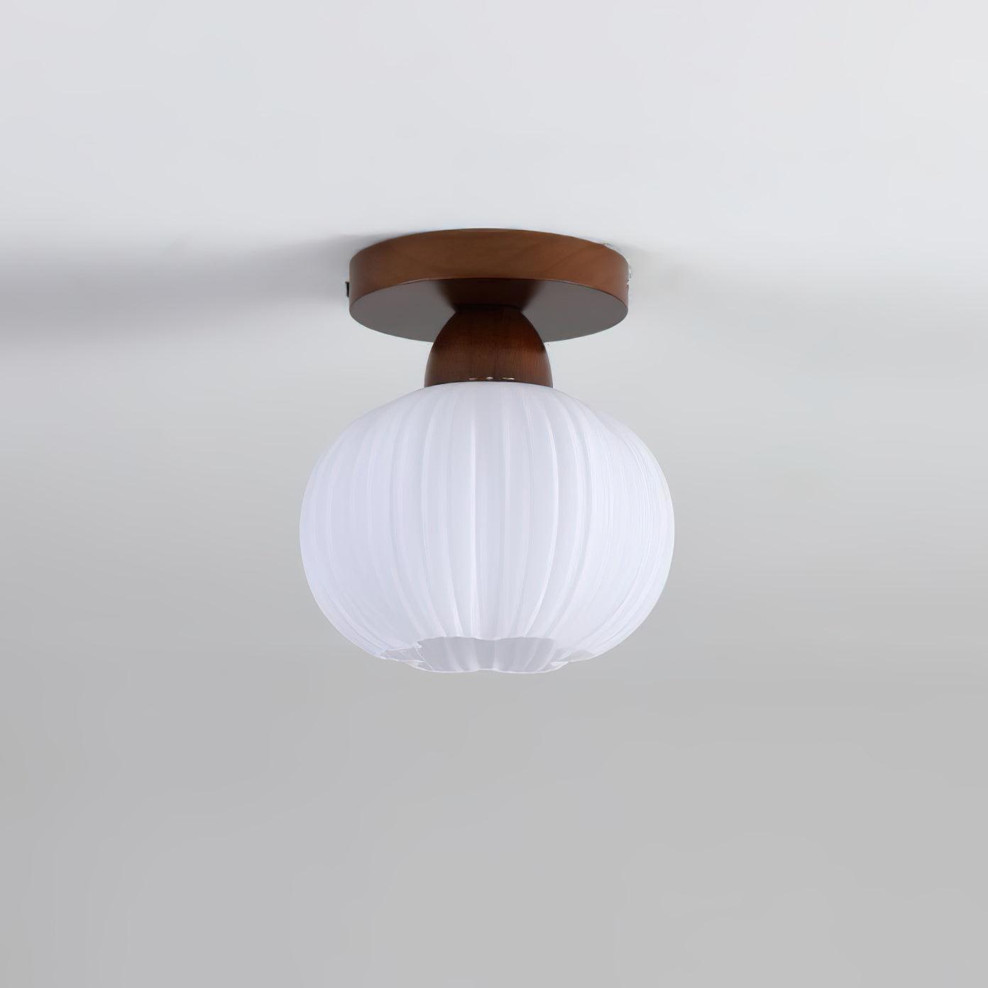 Gleam Large Flower Bag Wood Ceiling Lamp - Neutral Decor