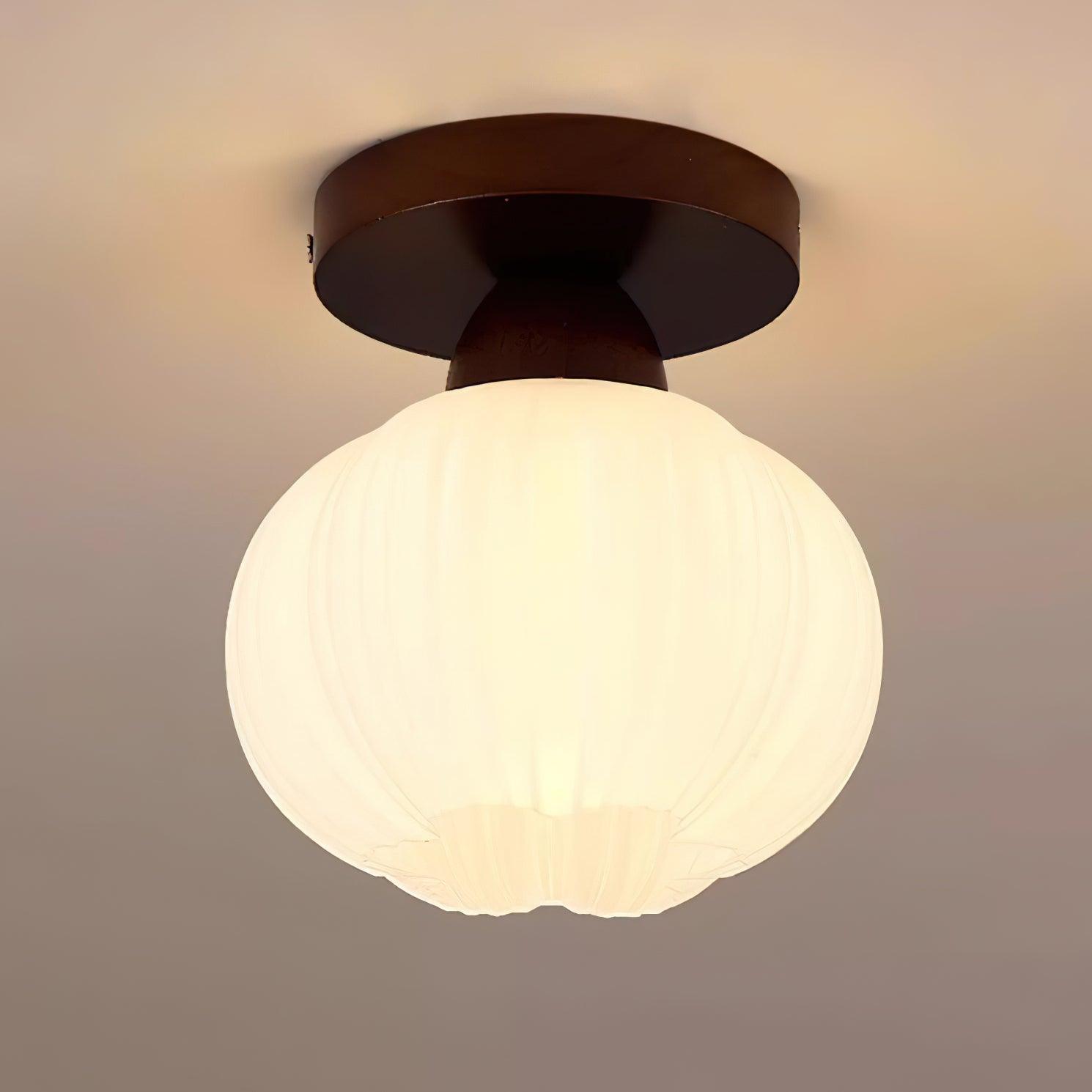 Gleam Large Flower Bag Wood Ceiling Lamp - Neutral Decor