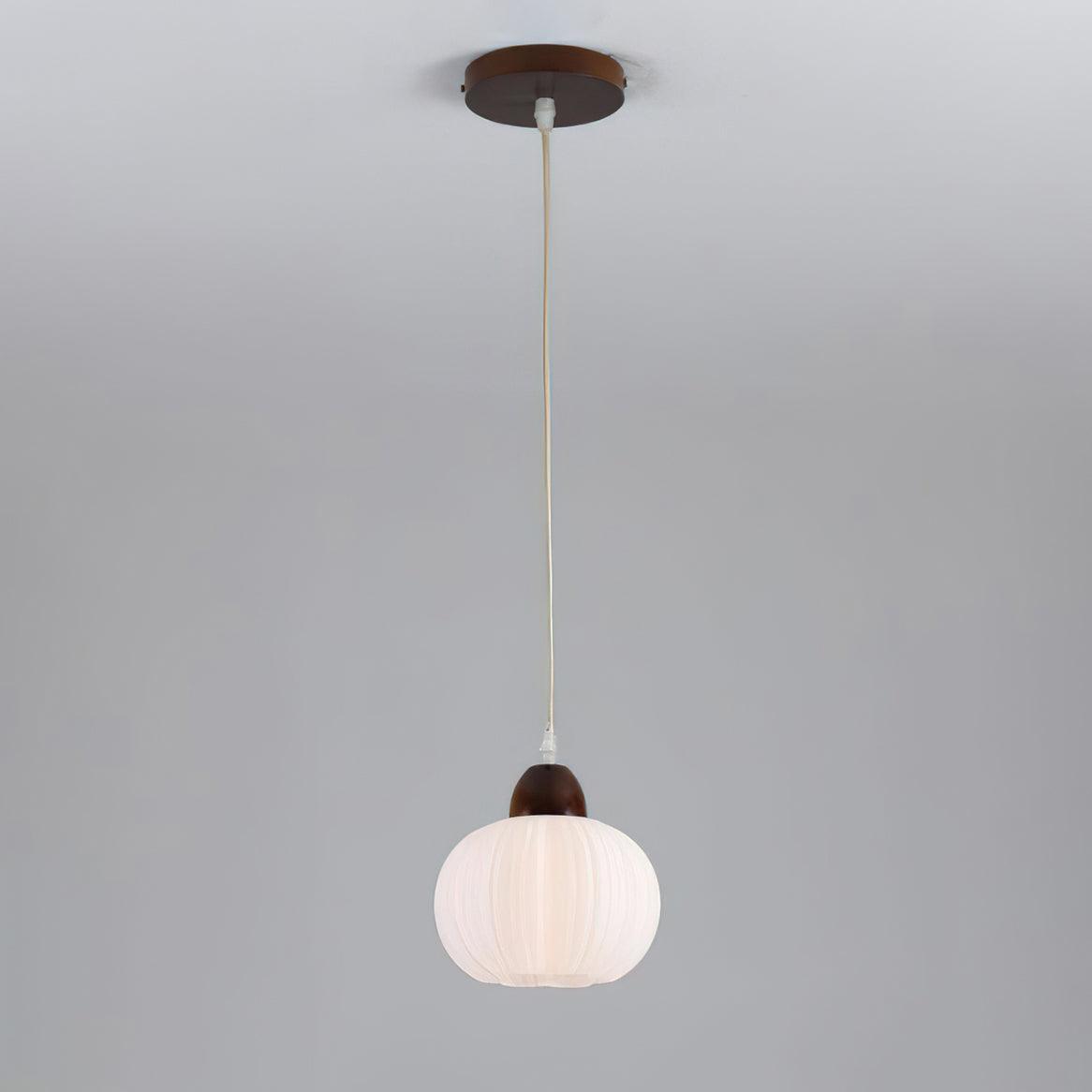Pumpkin Modern Wood Pendant Lamp