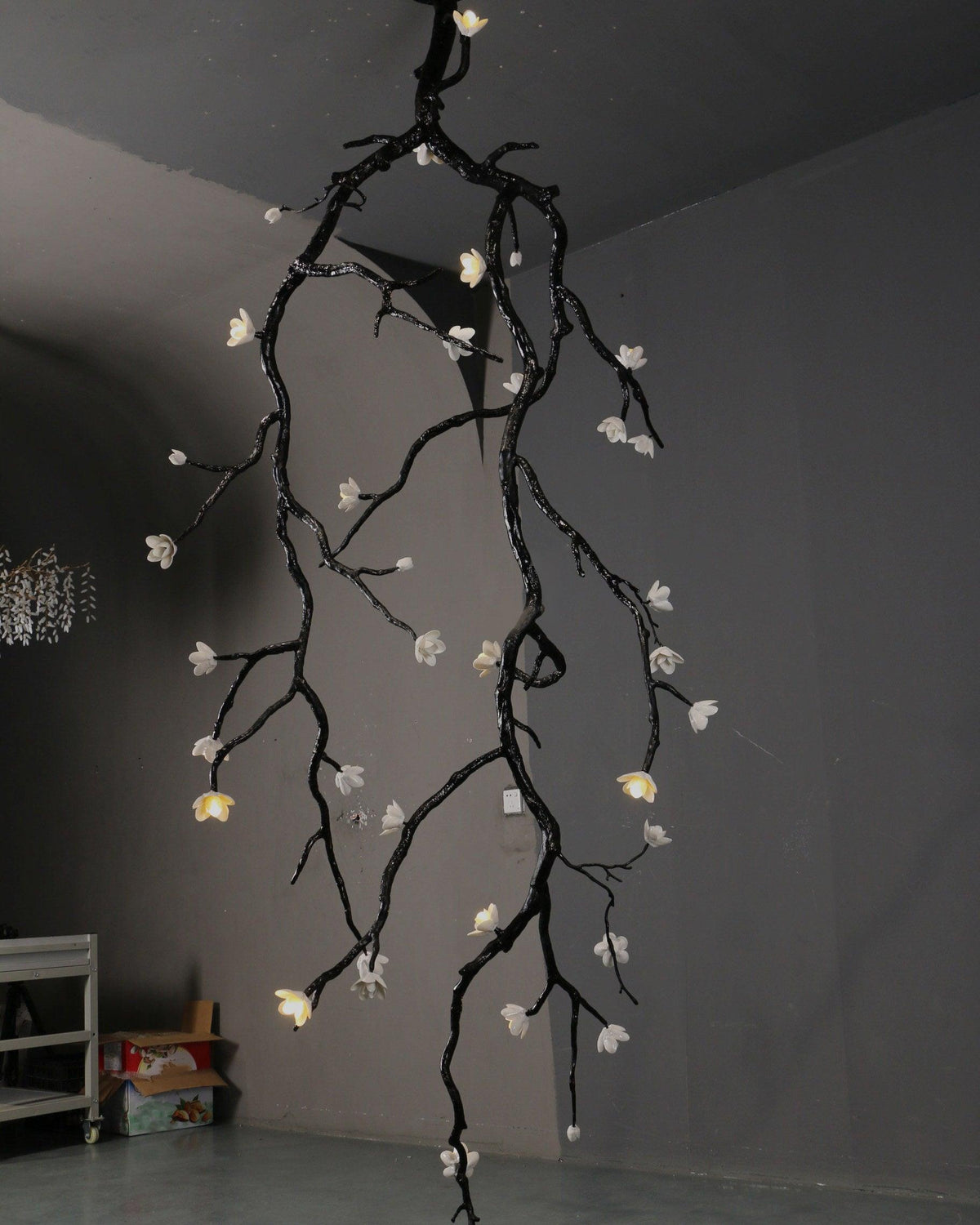 Rae Chandelier Black Branch Flower