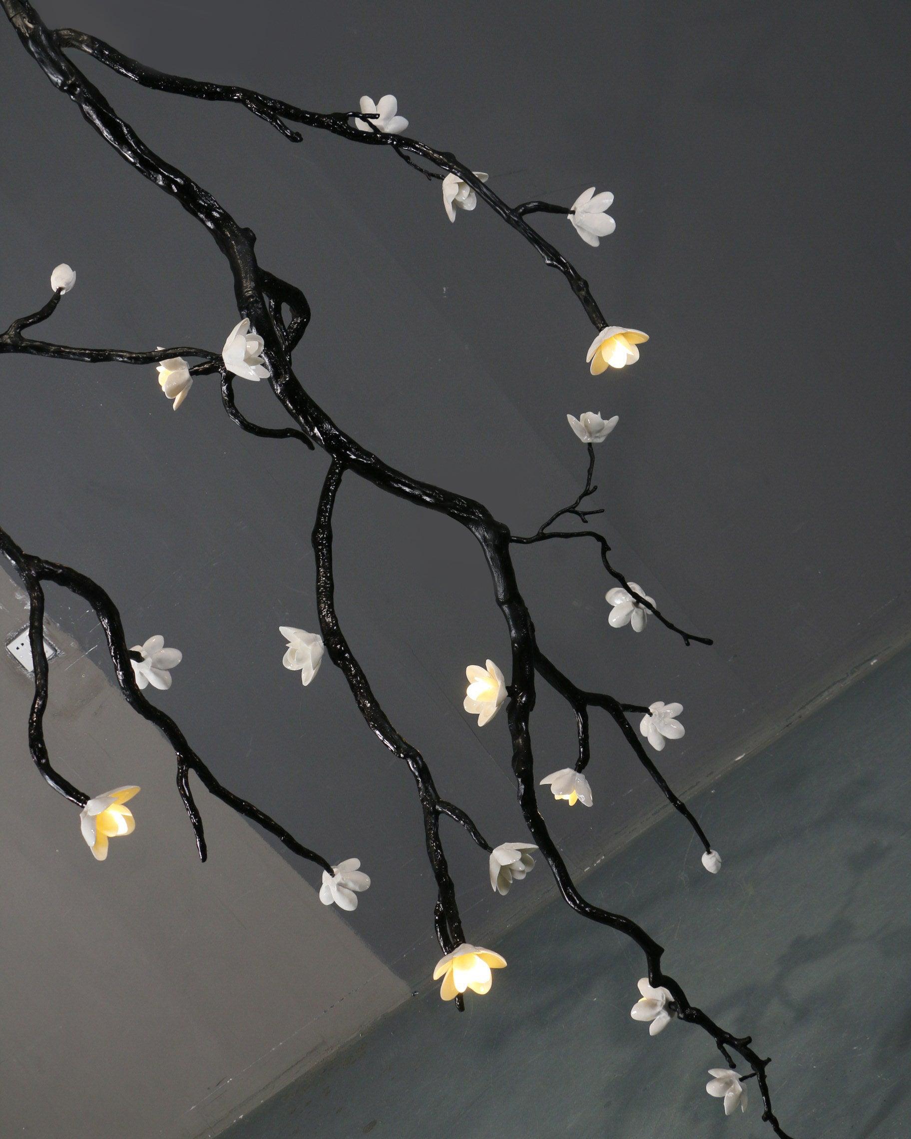 Rae Chandelier Black Branch Flower
