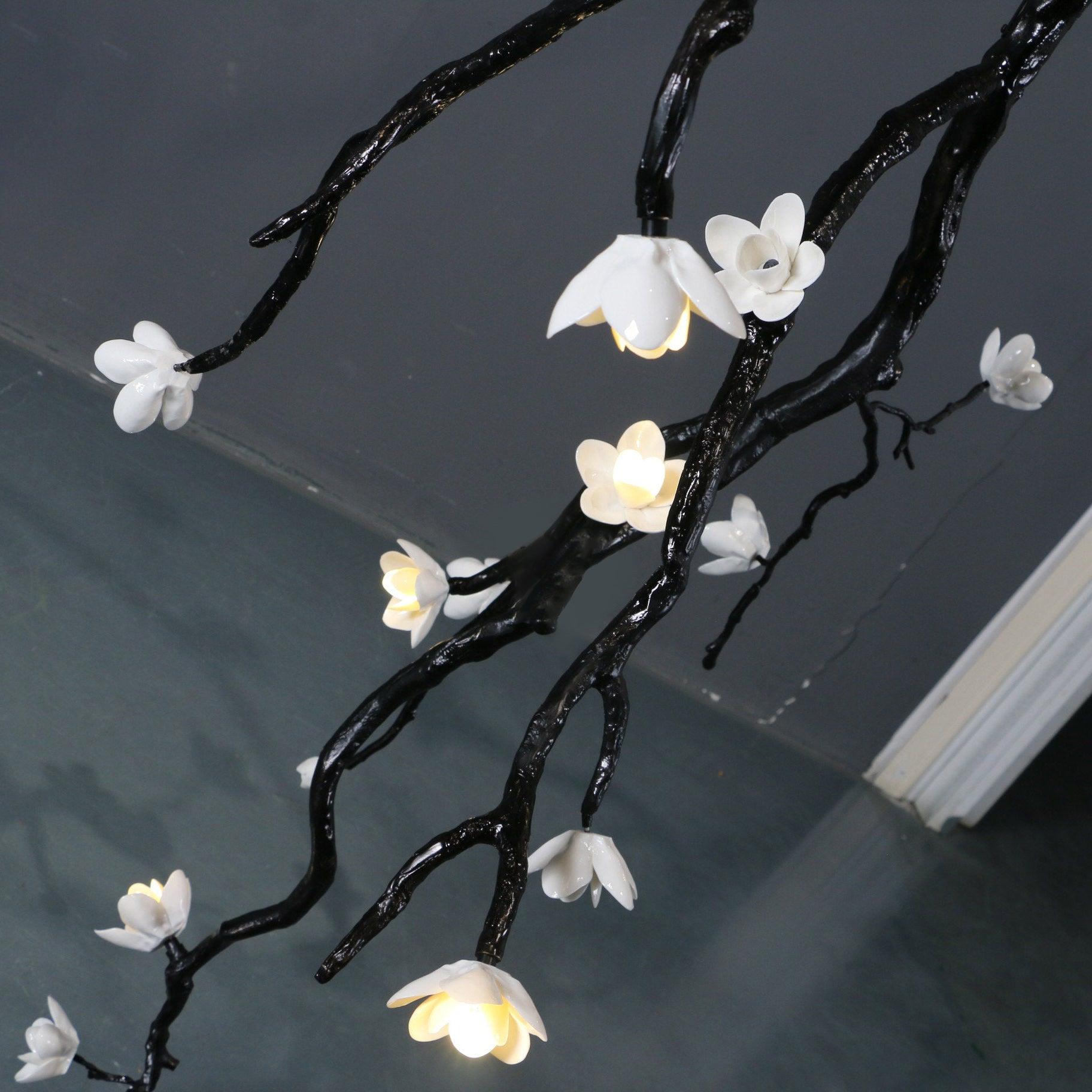 Rae Chandelier Black Branch Flower