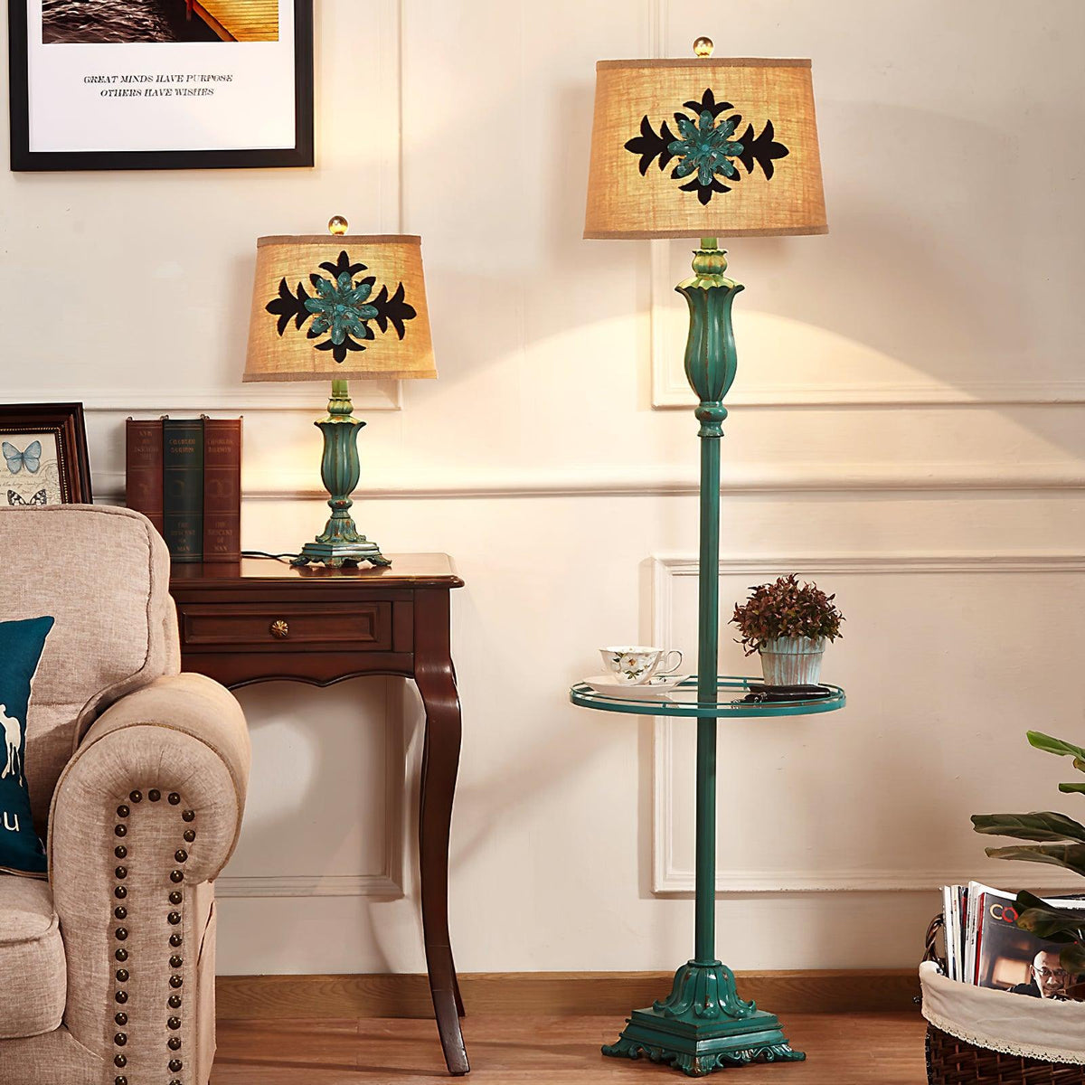 Lucirina Vintage Resin Floor Lamp