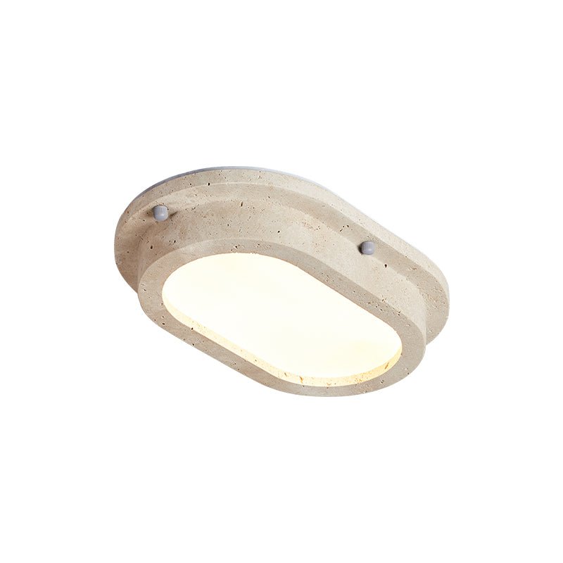 Remy Minimalist Yellow Travertine Linear Ceiling Lamp