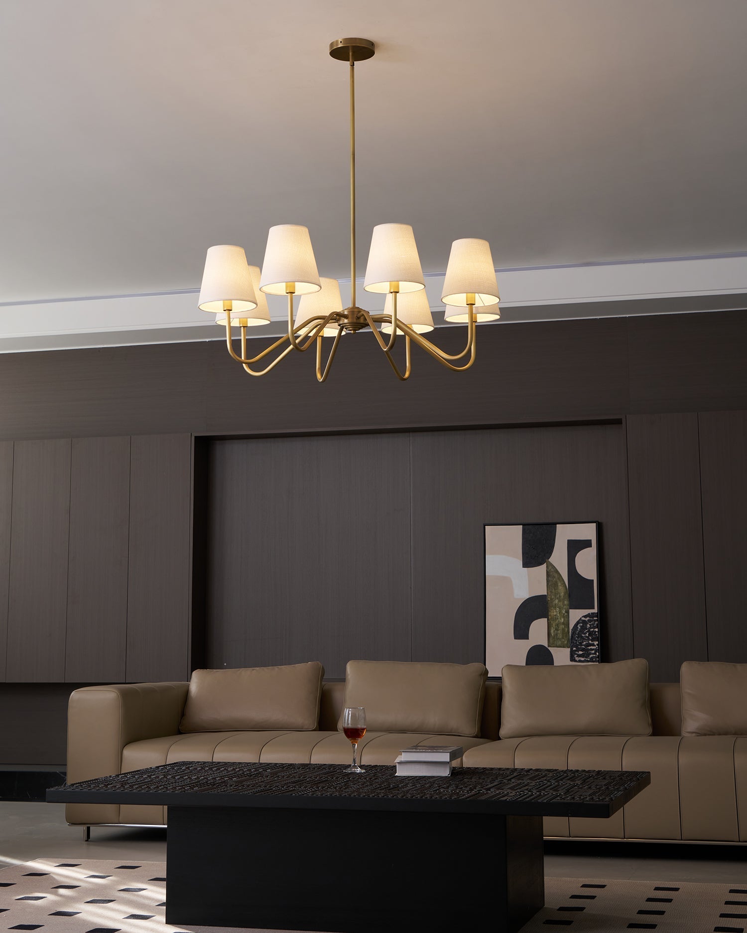 Lassen Chandelier Curved Arms - Neutral Decor