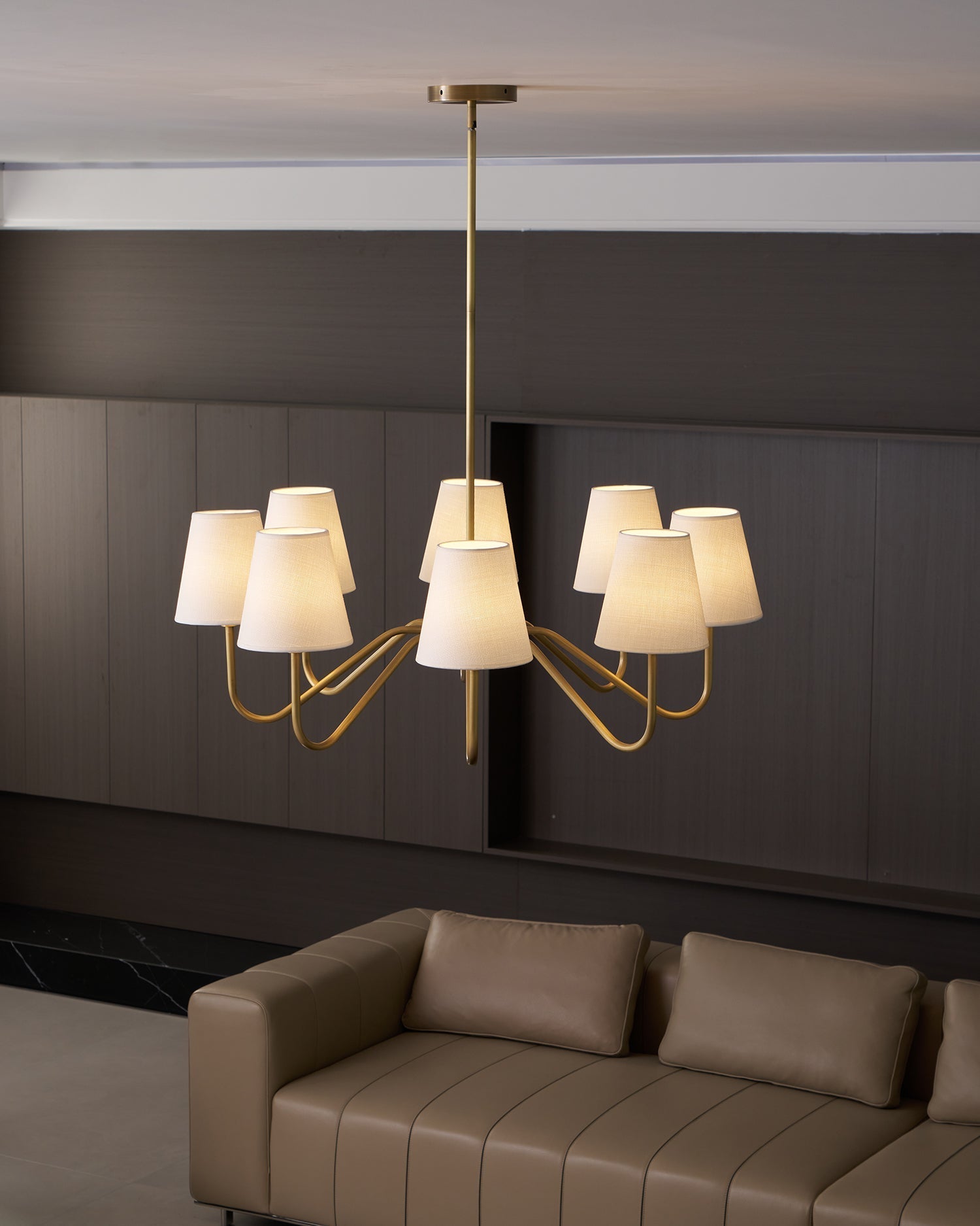 Lassen Chandelier Curved Arms - Neutral Decor
