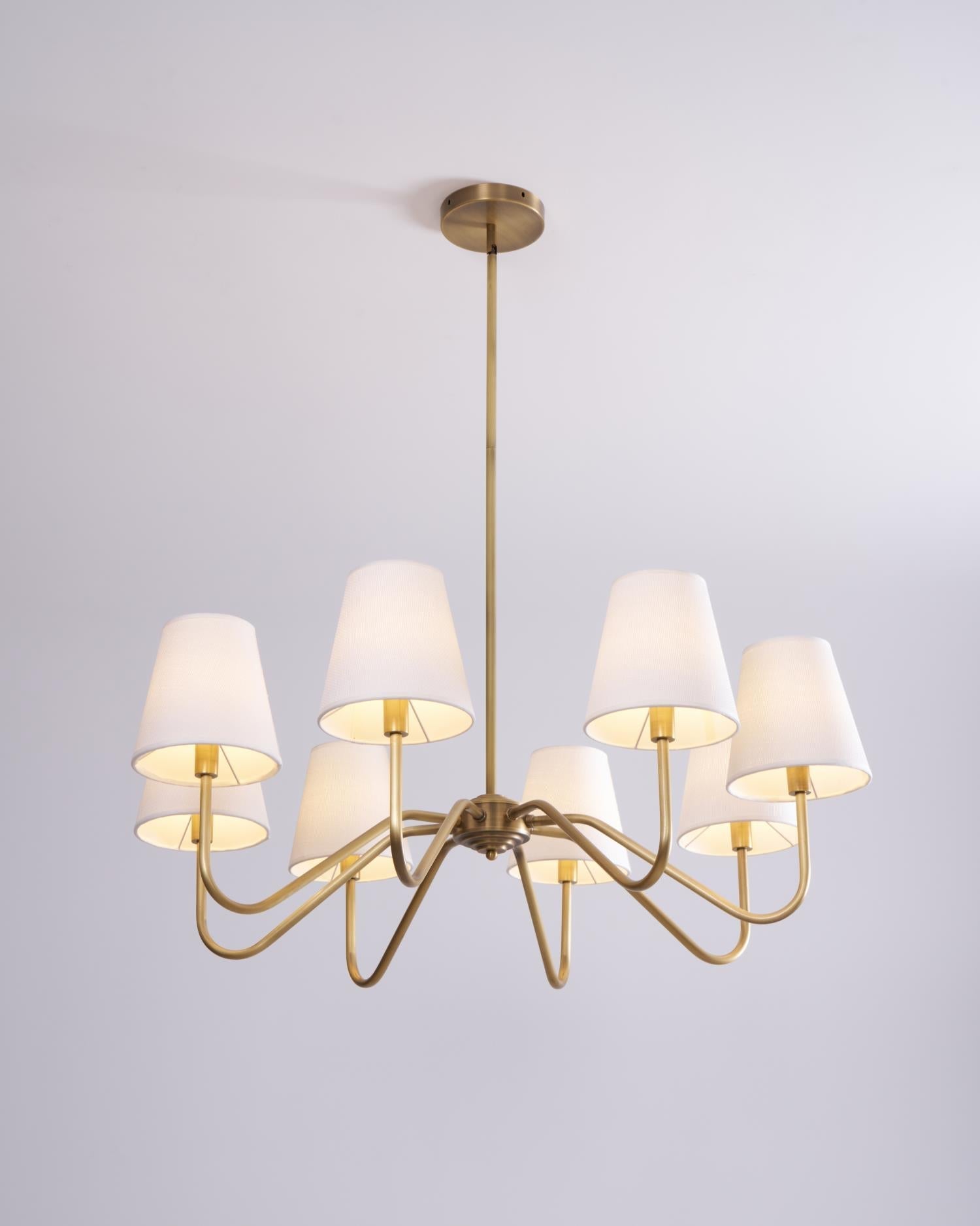Lassen Chandelier Curved Arms - Neutral Decor