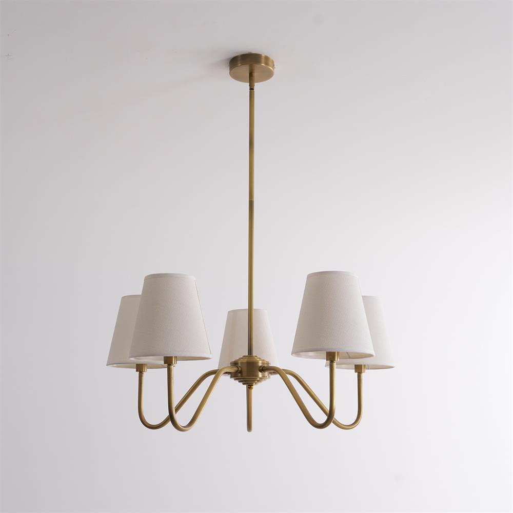 Lassen Chandelier Curved Arms - Neutral Decor