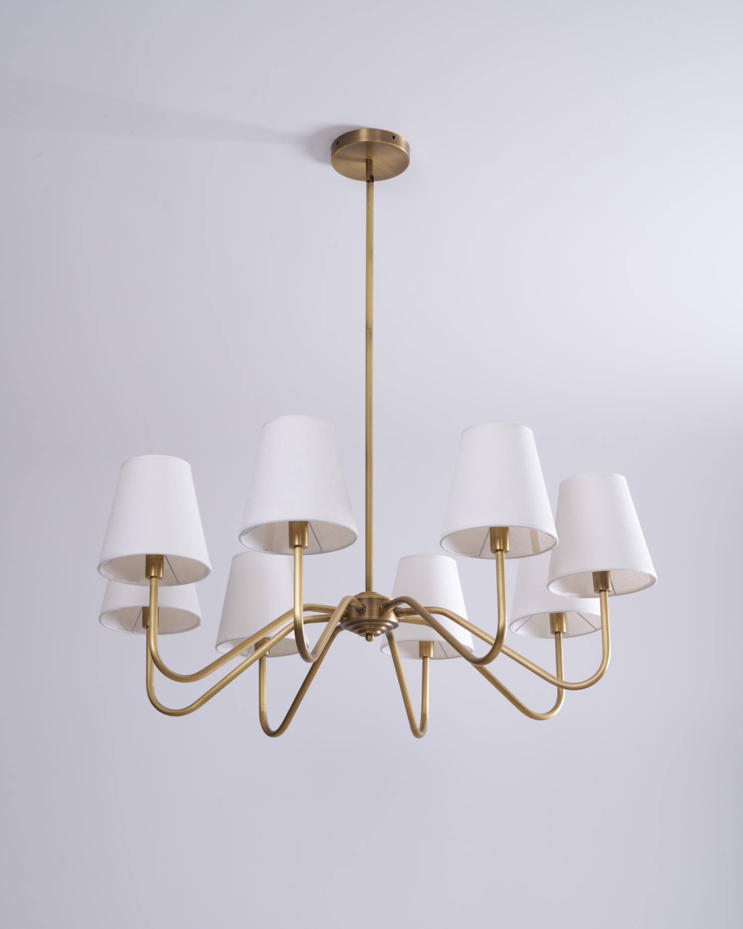 Lassen Chandelier Curved Arms - Neutral Decor