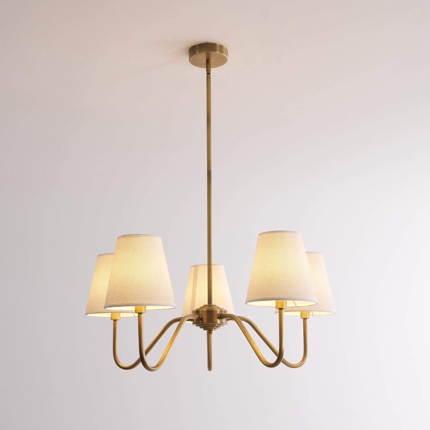 Lassen Chandelier Curved Arms - Neutral Decor
