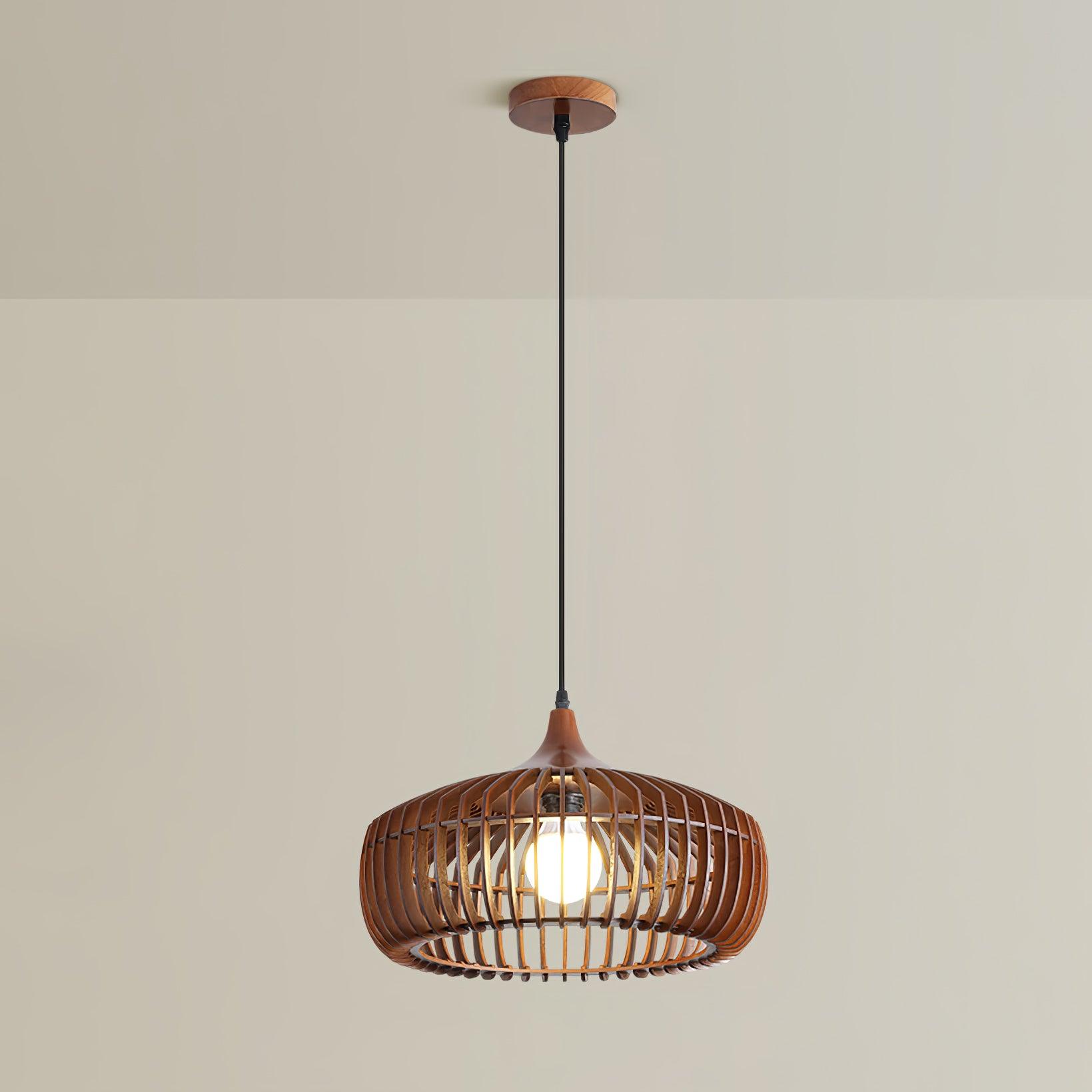 Lixu Wooden Retro Pendant Lamp