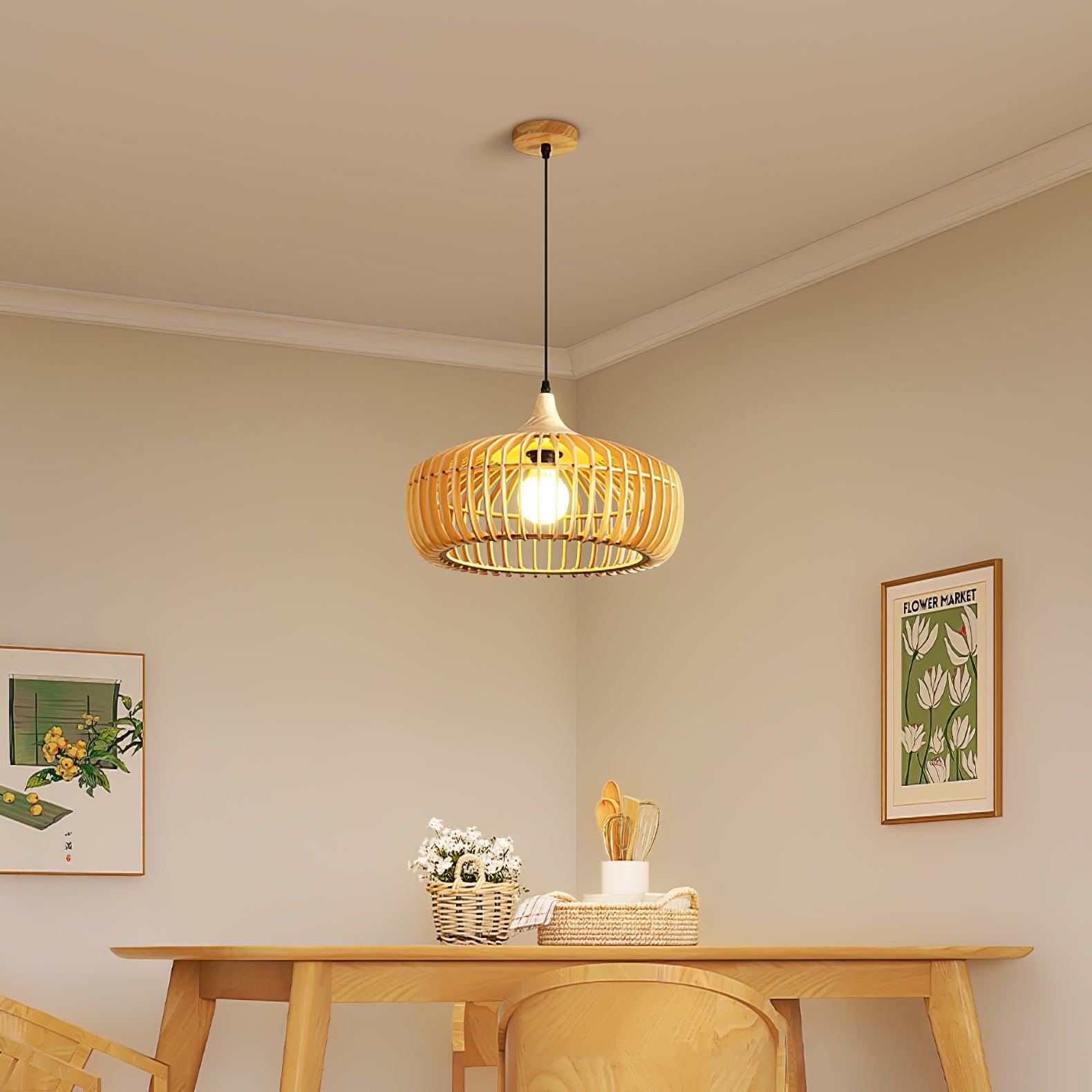 Lixu Wooden Retro Pendant Lamp