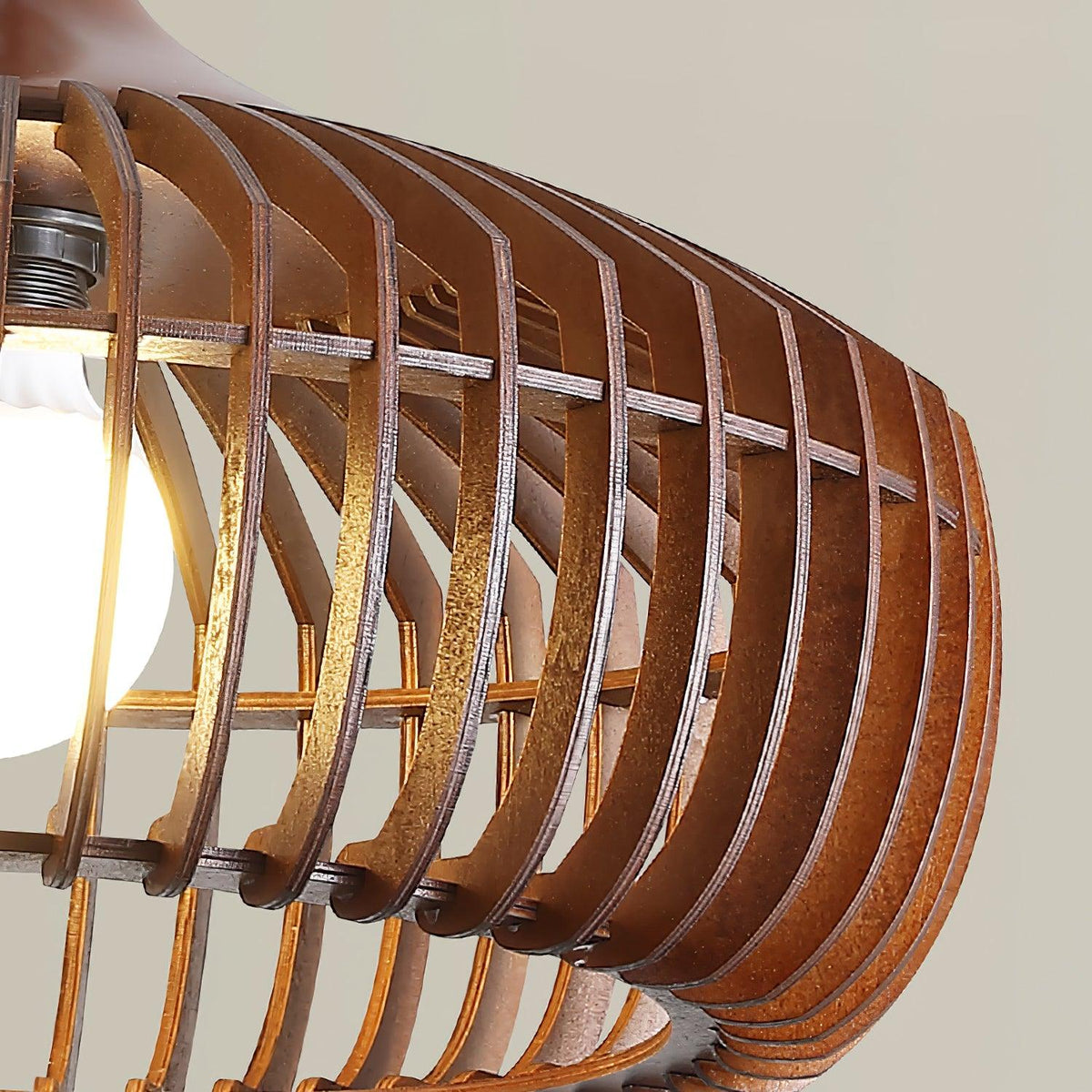 Lixu Wooden Retro Pendant Lamp