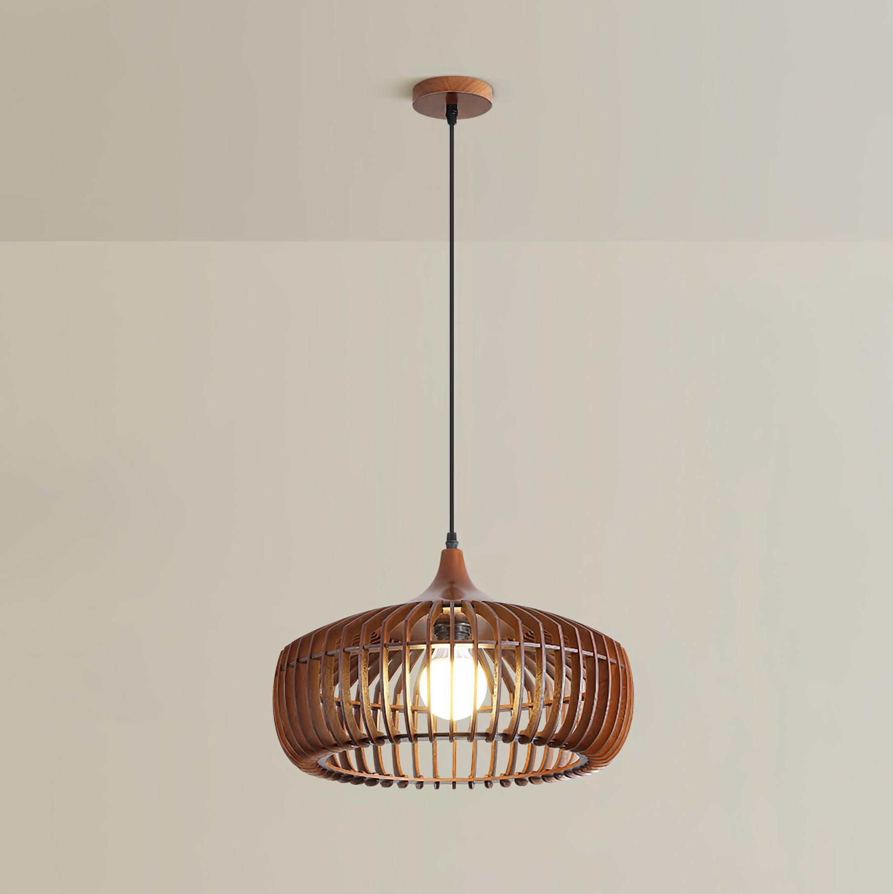 Lixu Wooden Retro Pendant Lamp