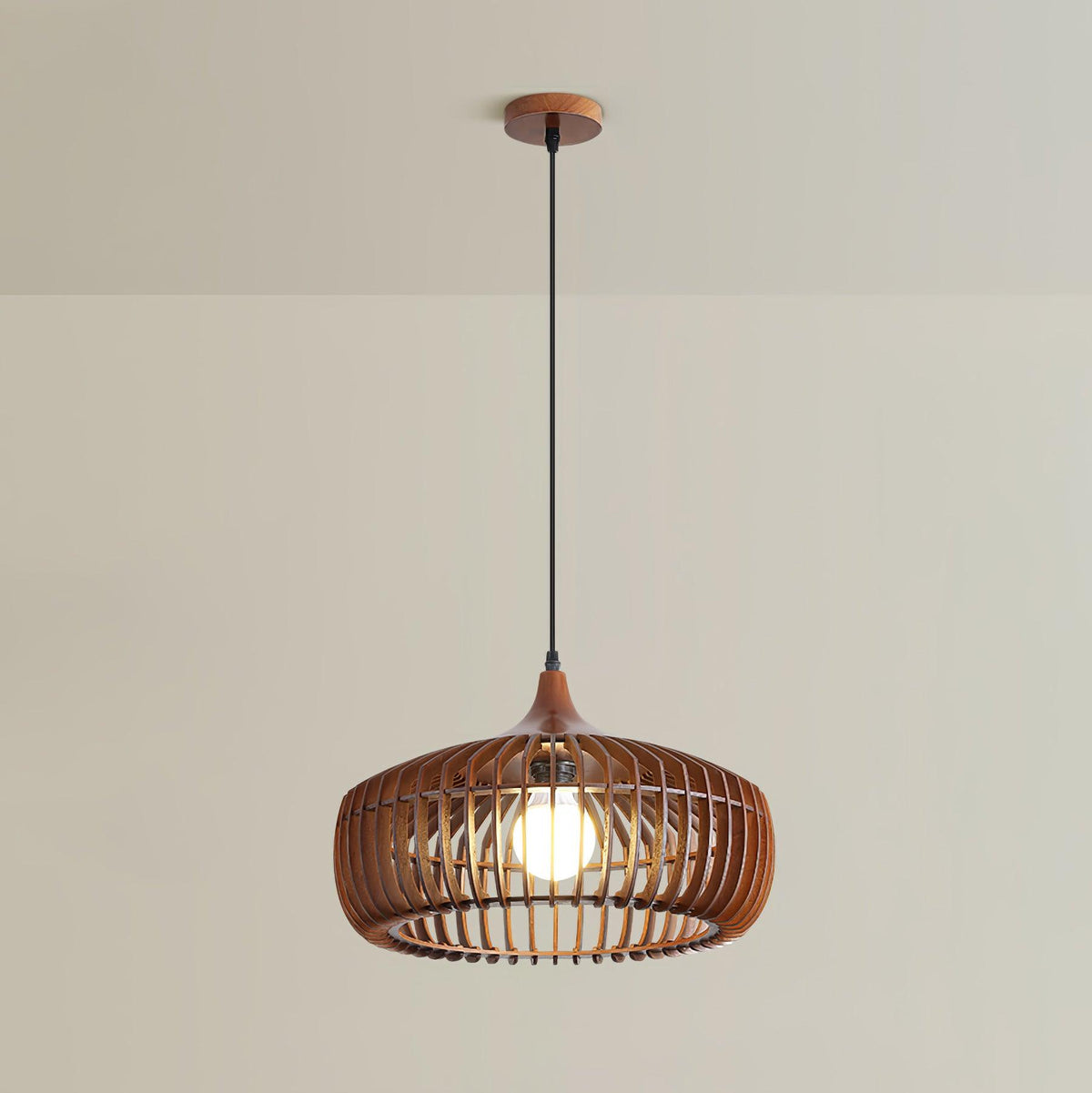 Lixu Wooden Retro Pendant Lamp