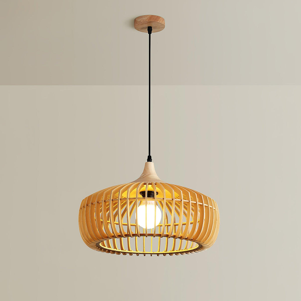 Lixu Wooden Retro Pendant Lamp