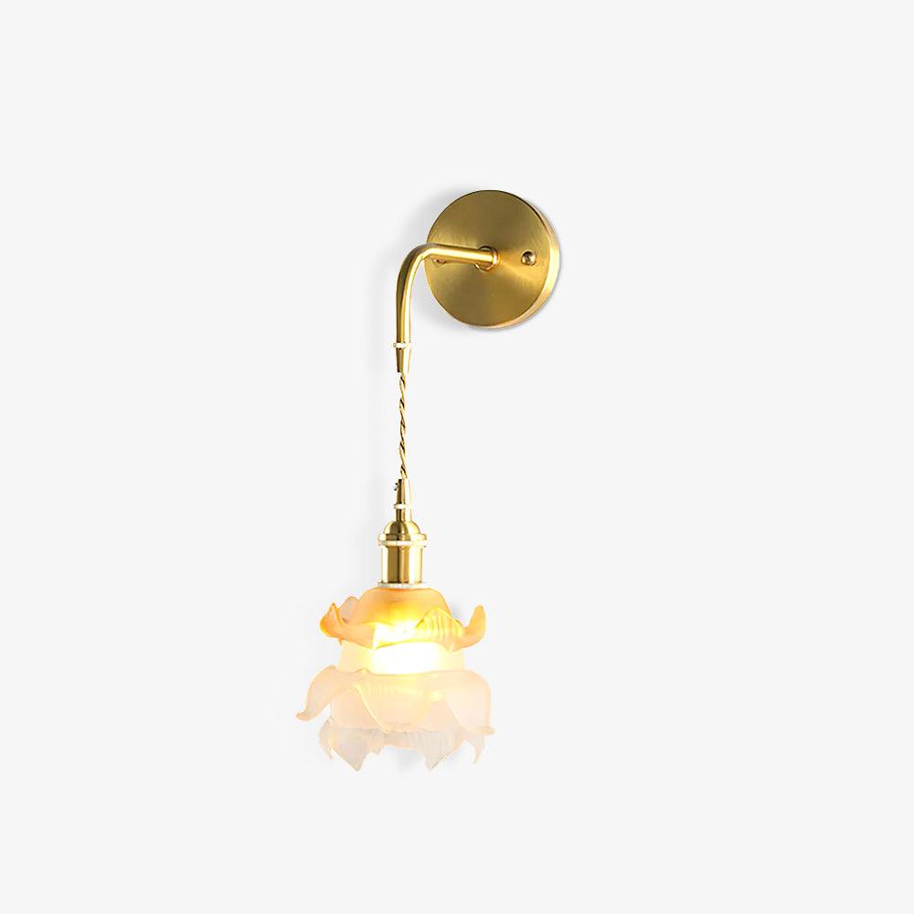 Amarira Premium Elegance Brass Glass Wall Lamp